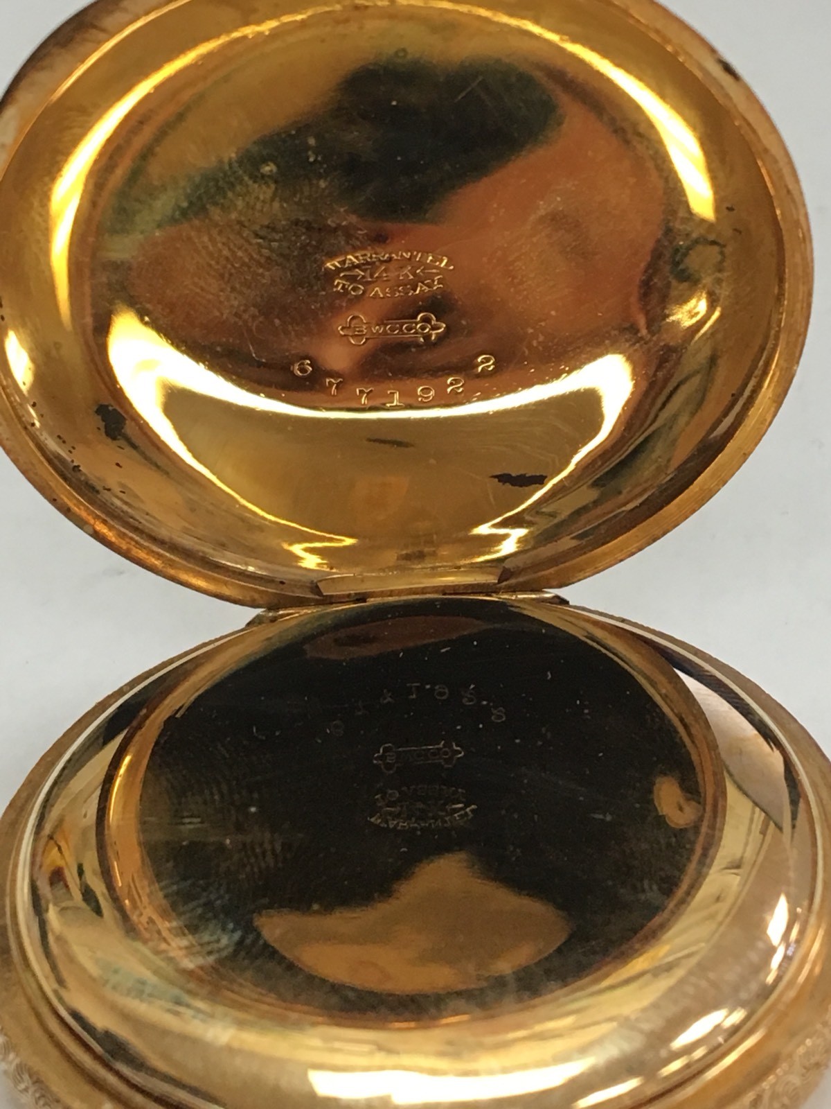 Illinois Pocket Watch Bunn Special 14K Tri Color gold case Model 8, 16S