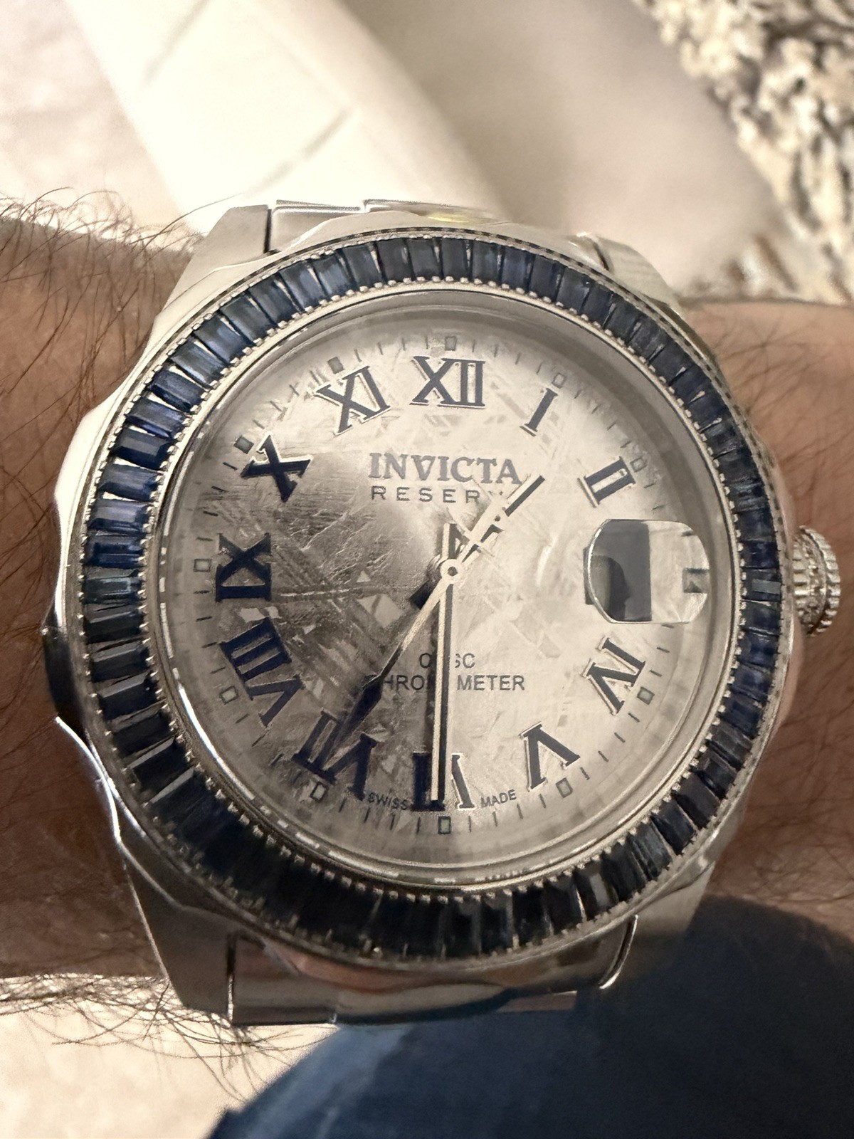 SUPER RARE Invicta COSC Meteorite Dial Sapphire Bezel 5ctw Swiss Made Auto #5172