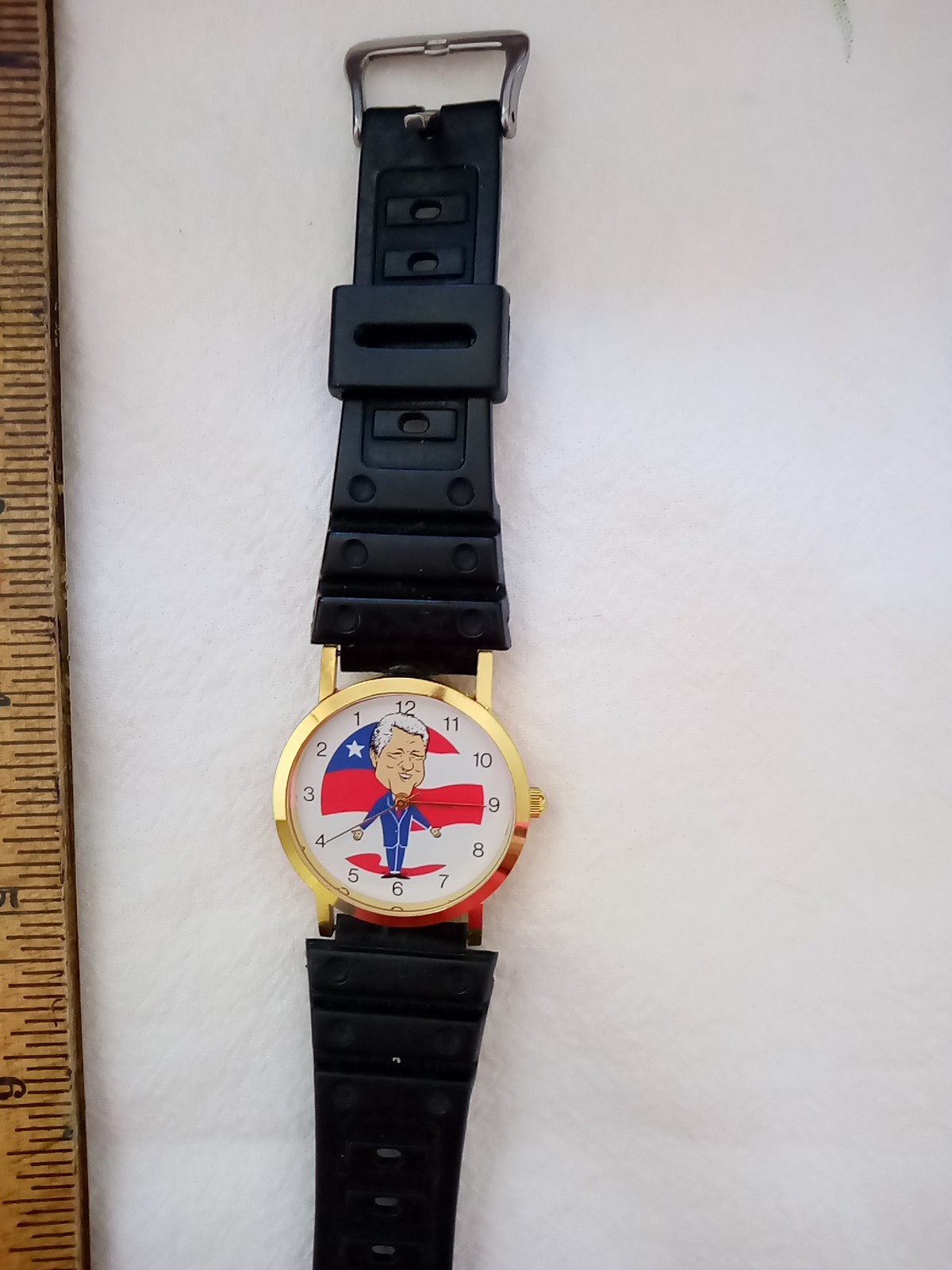 VTG Bill Clinton Backwards Running Watched Never Used Needs New Battery No Box