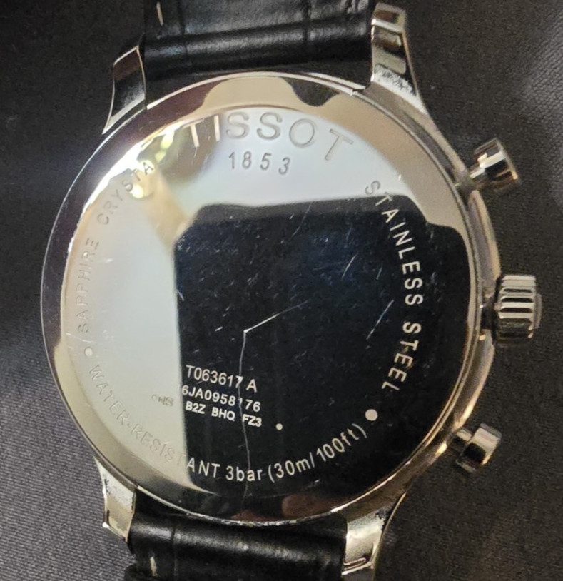 ​Tissot Tradition Chronograph Black Dial Men’s Watch T063617A Swiss Quartz, Good