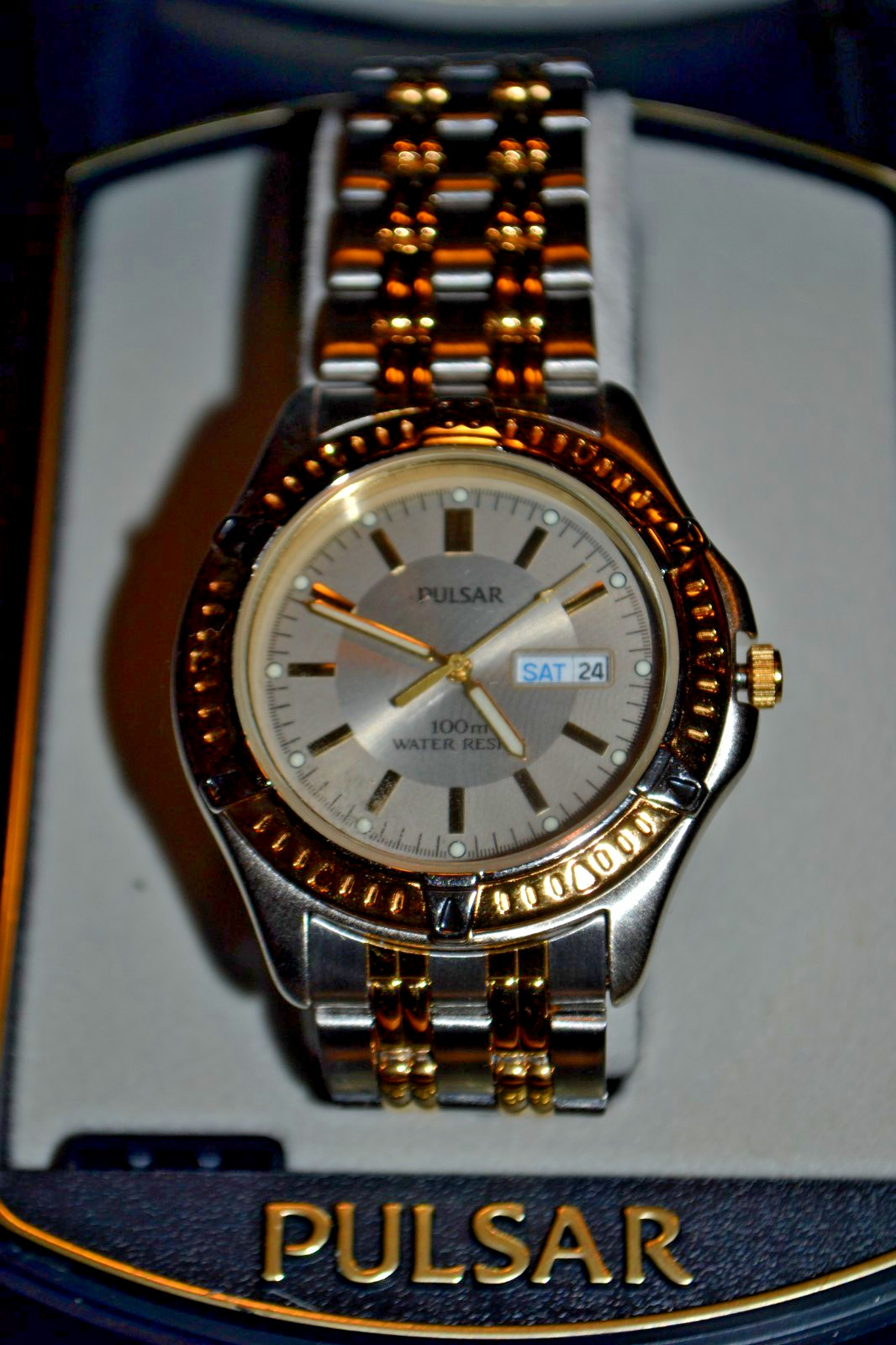 Pulsar Date Quartz Watch by Seiko PXF08 Bracelet Band NOS