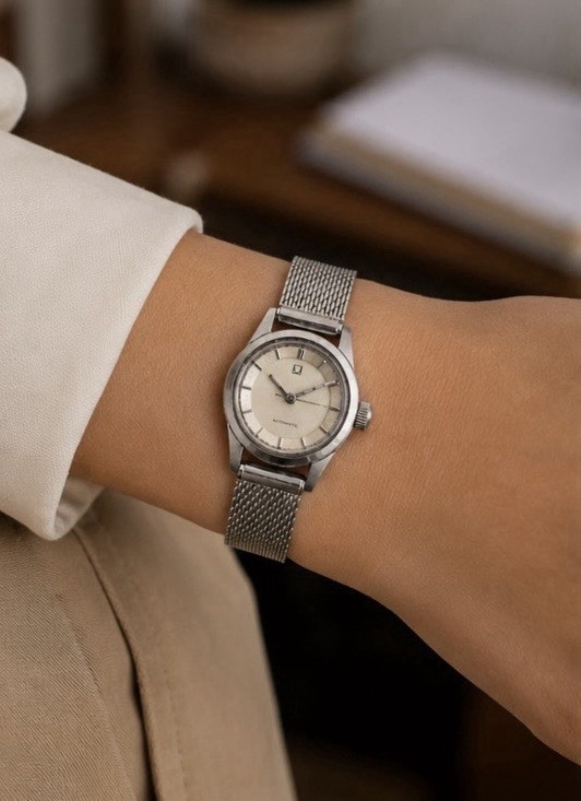 ? RUNS GREAT! Gorgeous 1960s UNIVERSAL GENEVE Ladies 23mm POLEROUTER Automatic