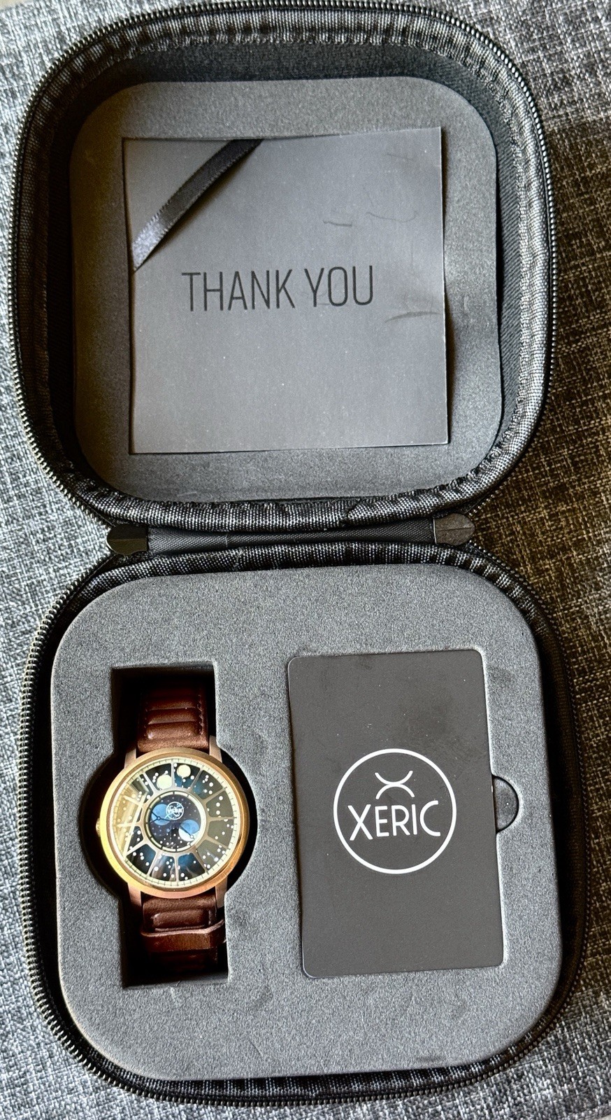 Xeric NASA Apollo 15 Moonphase Helix Nebula Watch w/ Box & Papers