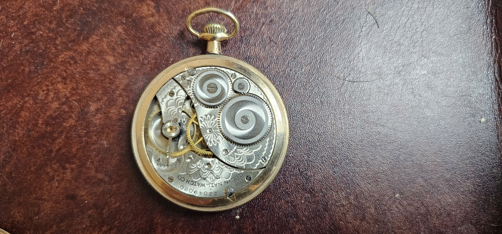 Elgin Manual Wind Antique Pocket Watch 14kt Yellow Gold Filled