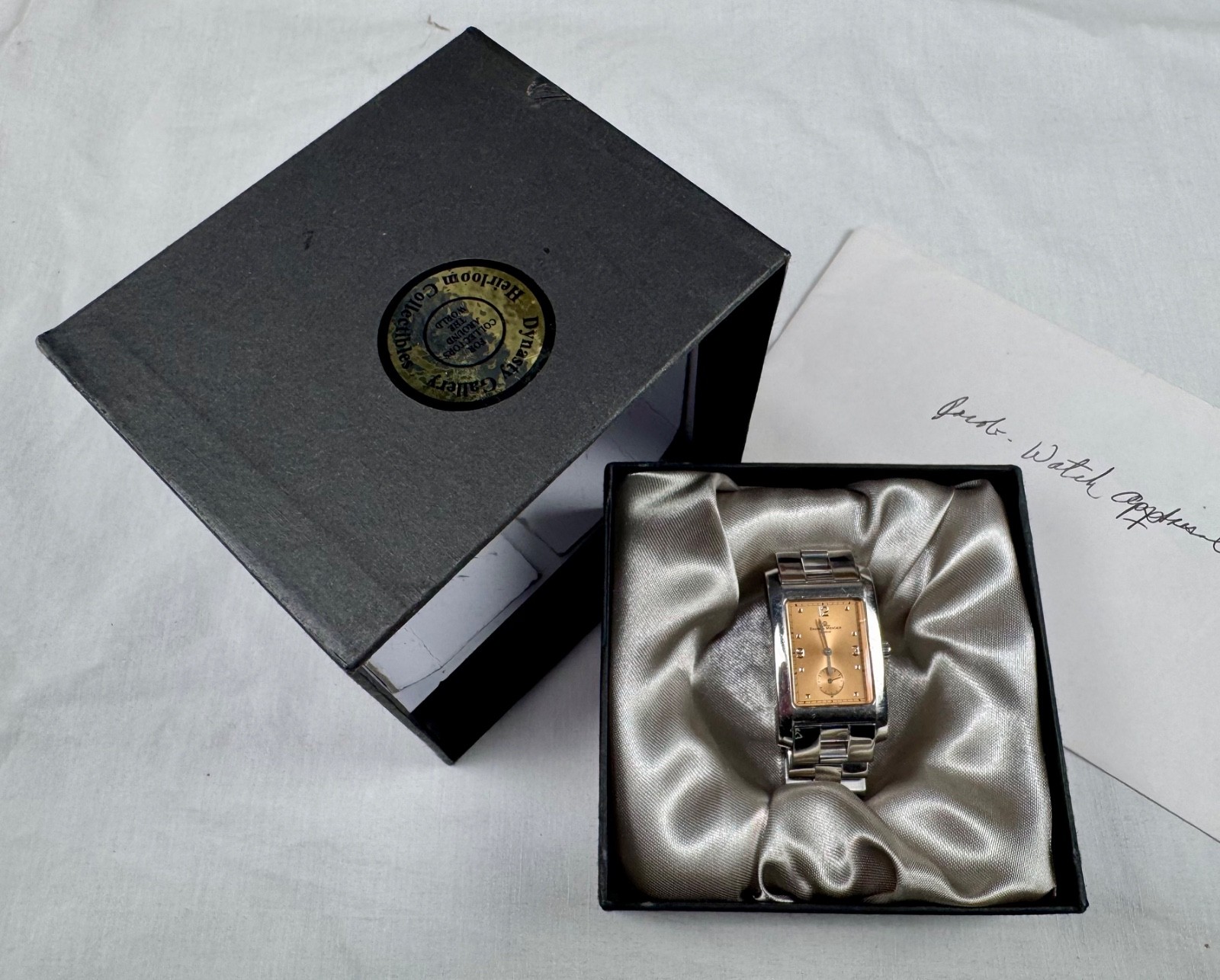 Baume & Mercier Hampton MV045063 Salmon Dial Swiss Quartz Watch w/ Box