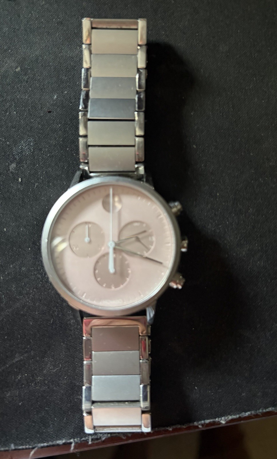 Movado Face Swiss Quartz Silver Stainless Steel Bracelet Watch 28mm Box