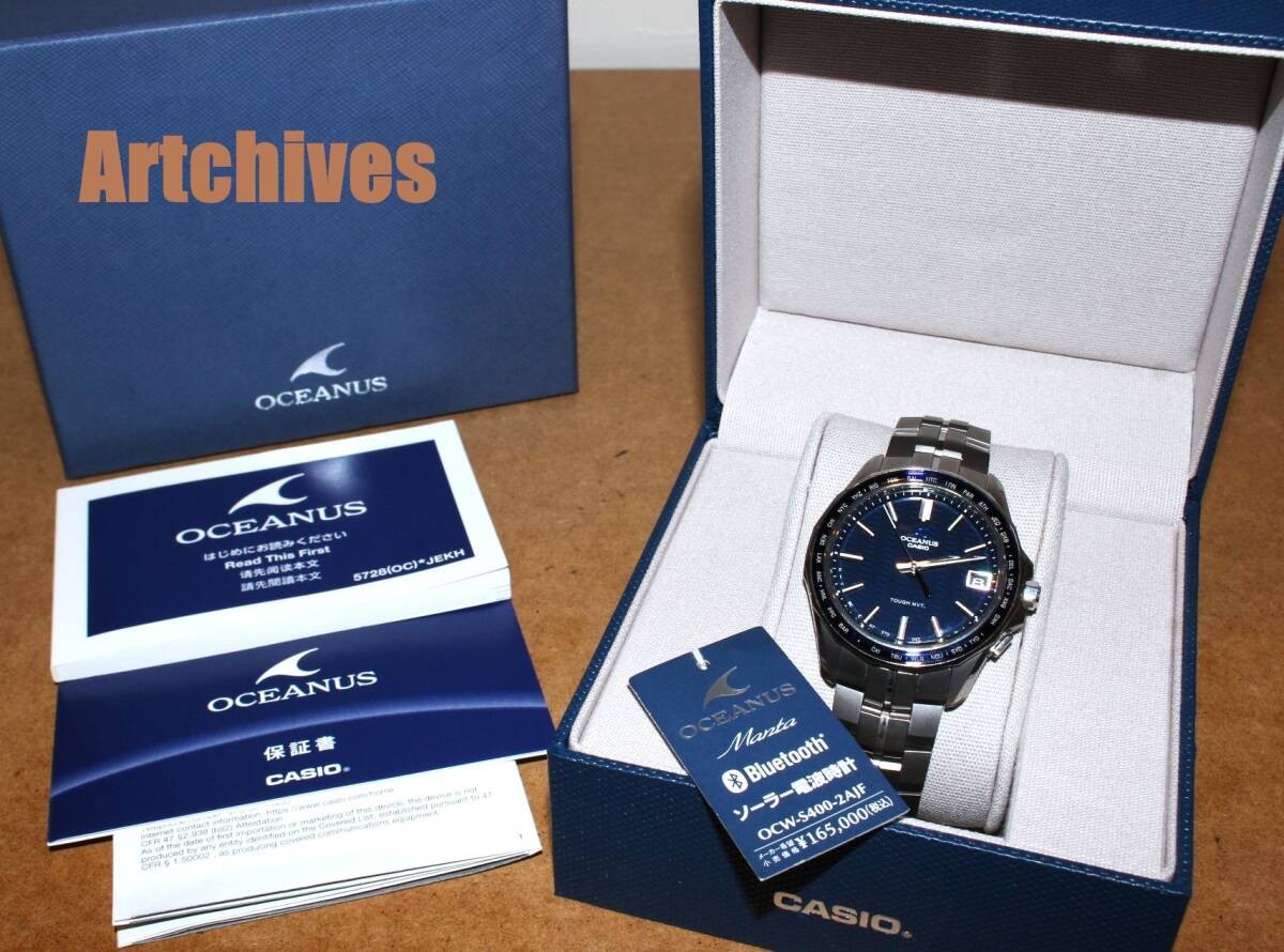 Watch CASIO (Casio) OCW S400 OCEANUS BL Dial Men s Solar Working Model VRW 1736