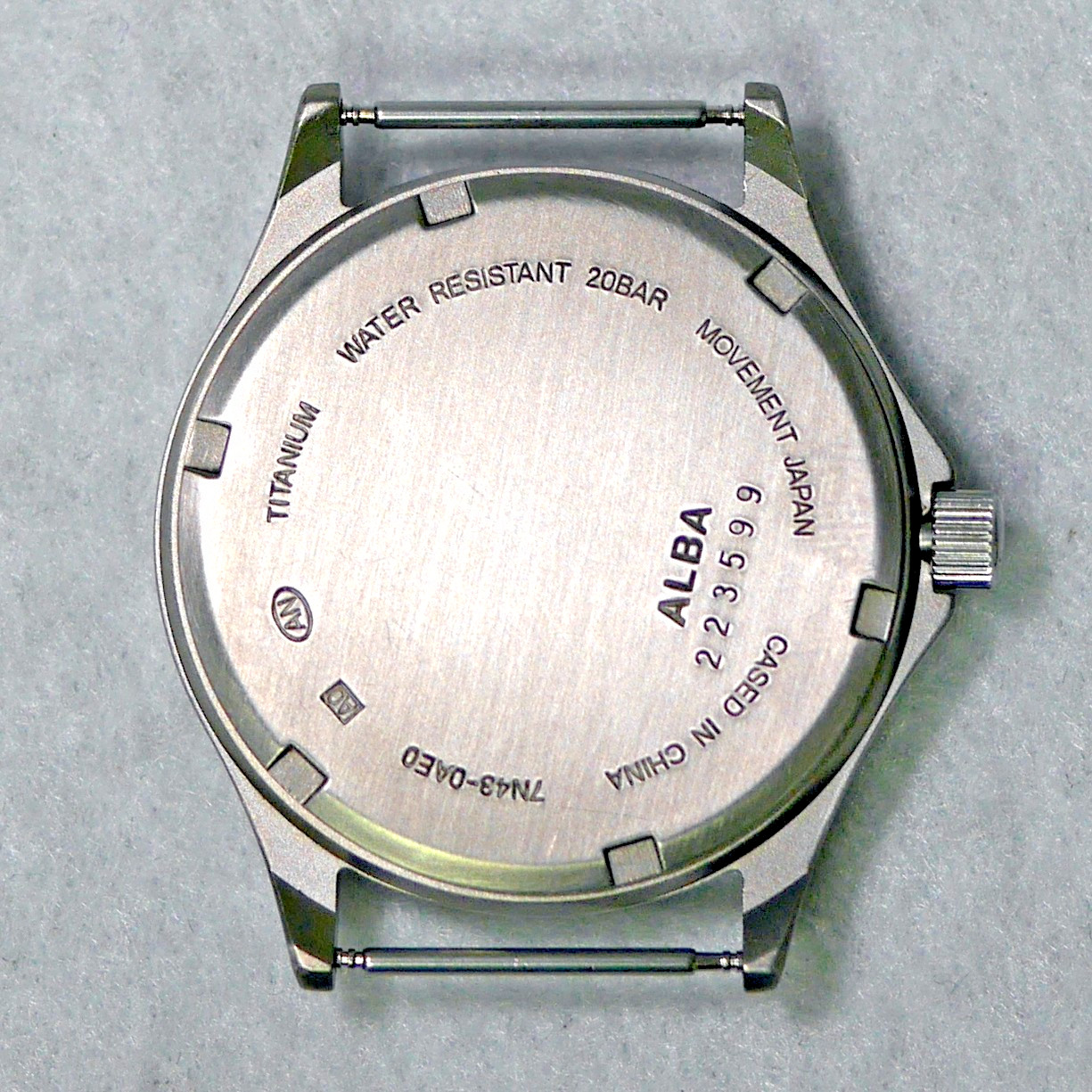 SEIKO ALBA 7N43-0AE0 Titanium Full Luminous DayDate Men’s Field Watch 2012 Japan