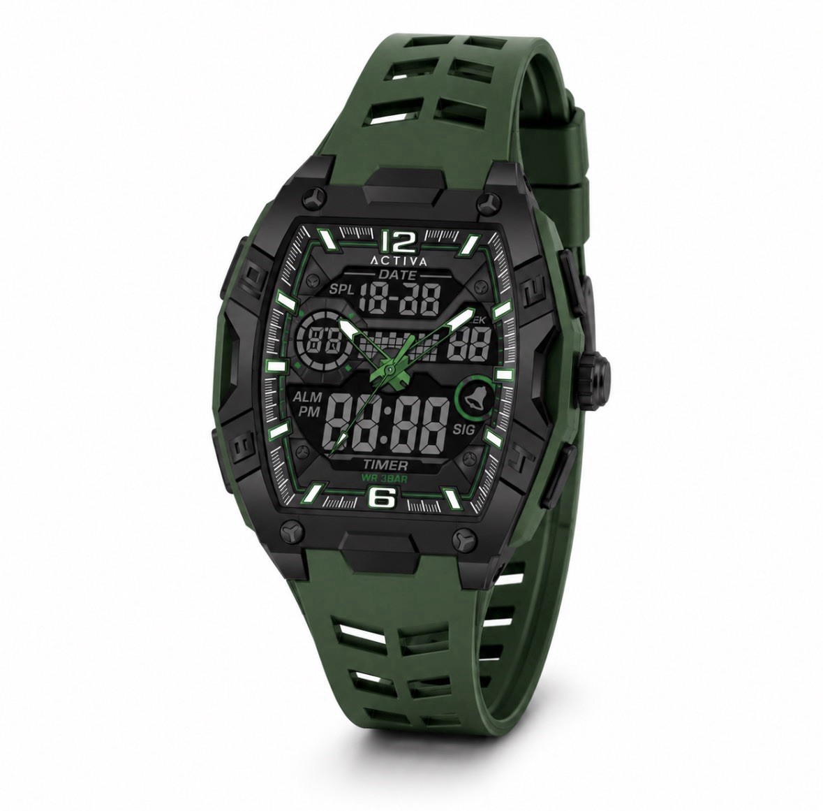 ACW8131-003 – Activa X Invicta Digital Men’s Watch – 50mm, Army Green