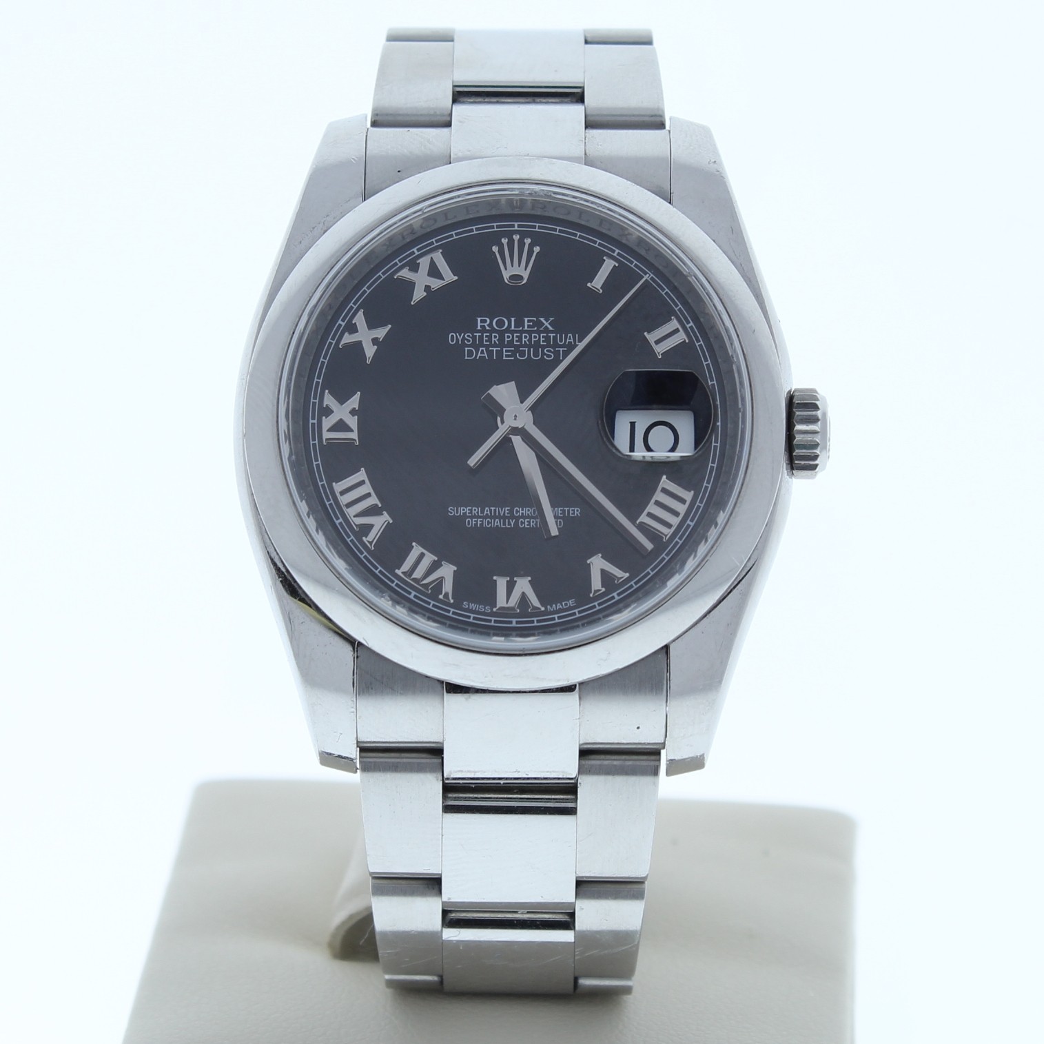 Rolex Datejust 36mm 116200 Black Roman Dial Oyster Bracelet