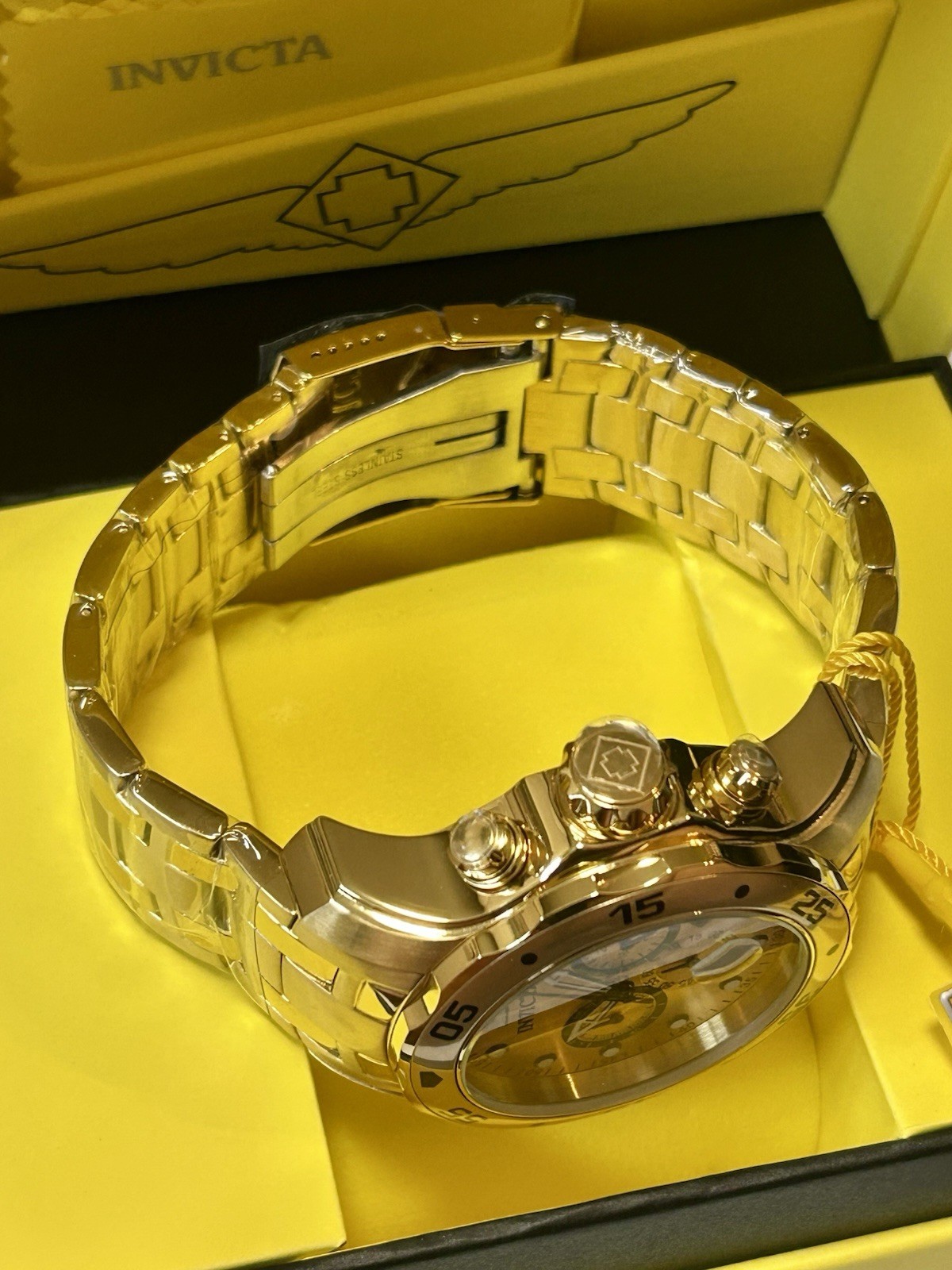 Invicta Pro Diver SCUBA, 9” Wrist, 48mm, New/Box/3yr Wnty, WR 200m, Gold (0074)