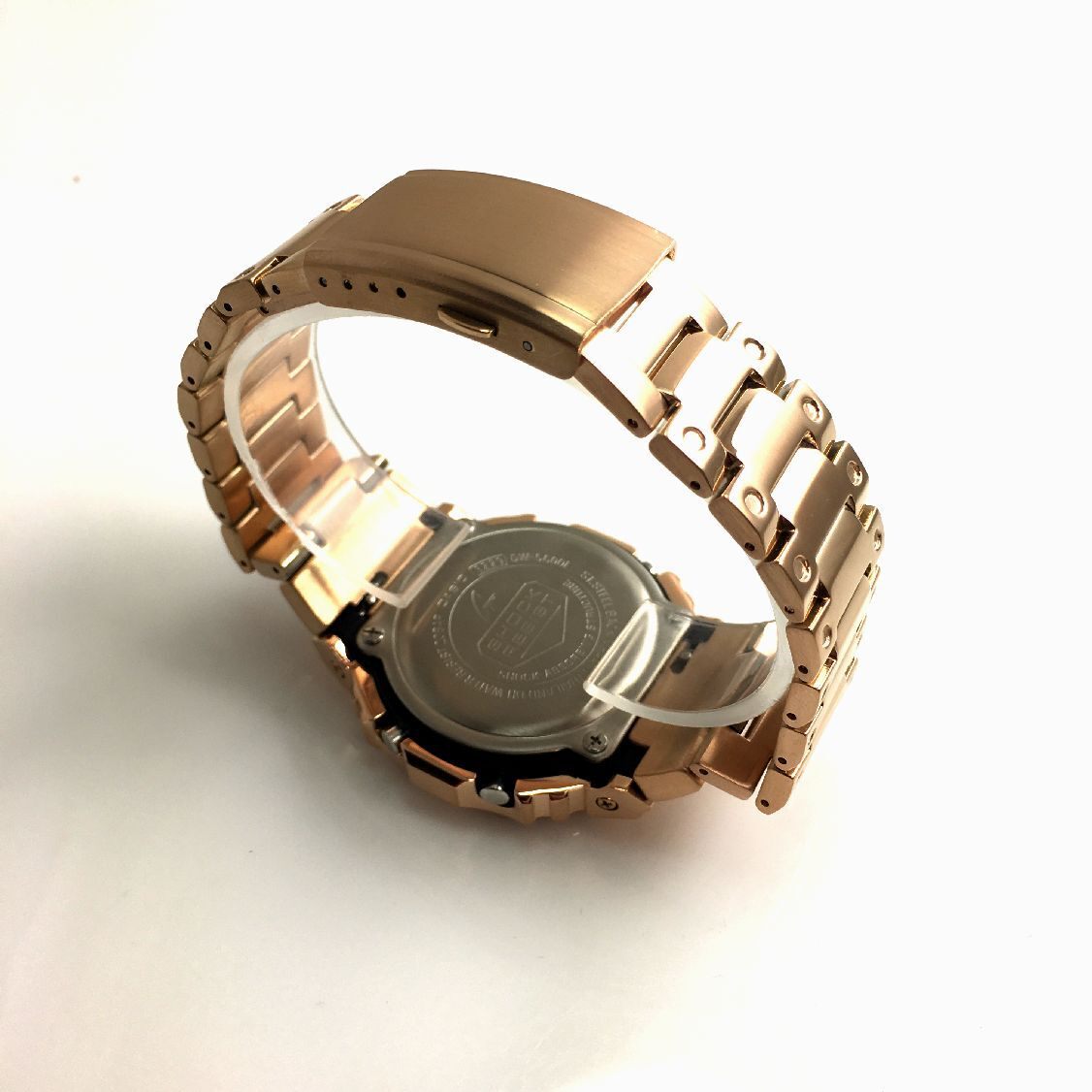 Casio Metal G-Shock DW5600 Mod Rose Gold Steel Bezel Bracelet 5600 Full Custom