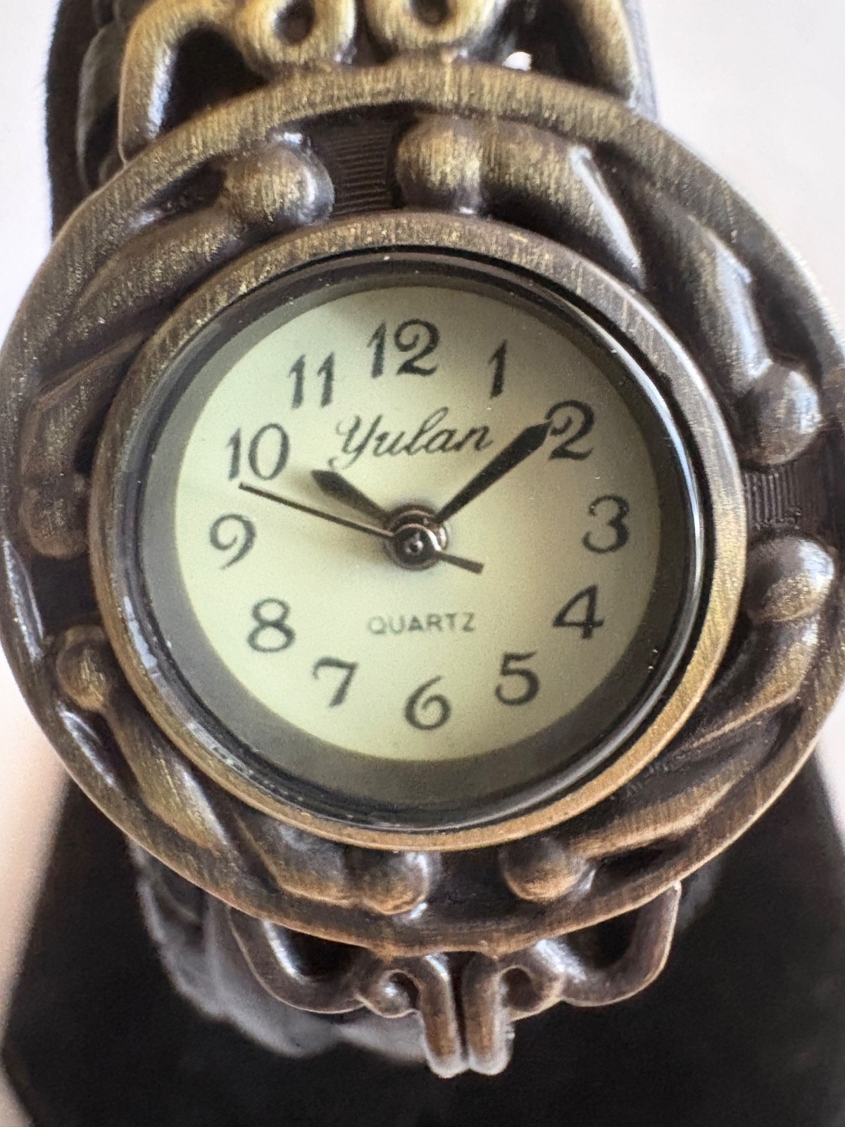VTG Boho Multi Strand Bead 3-Snap Bracelet Quartz Watch with NEW Battery #141