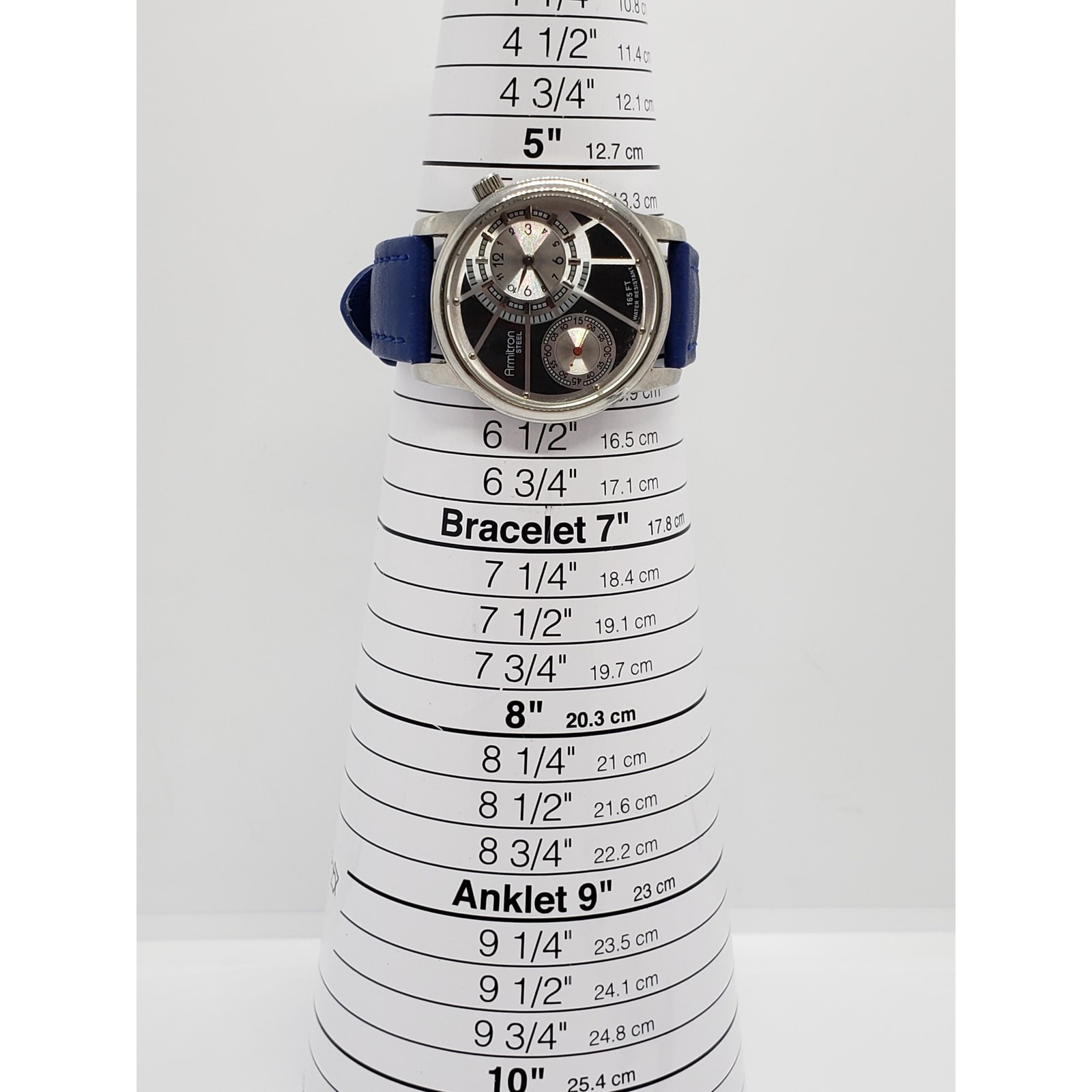 Armitron Steel men’s watch. Silver multi function face. 20/4183 Working watch