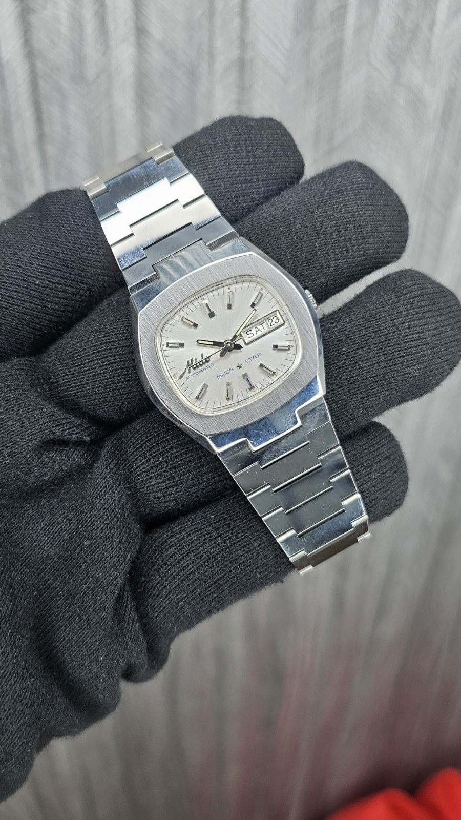 Mido Multistar NOS Automatic 25 Jewels Beauty White Dial Men’s Wristwatch Swiss.