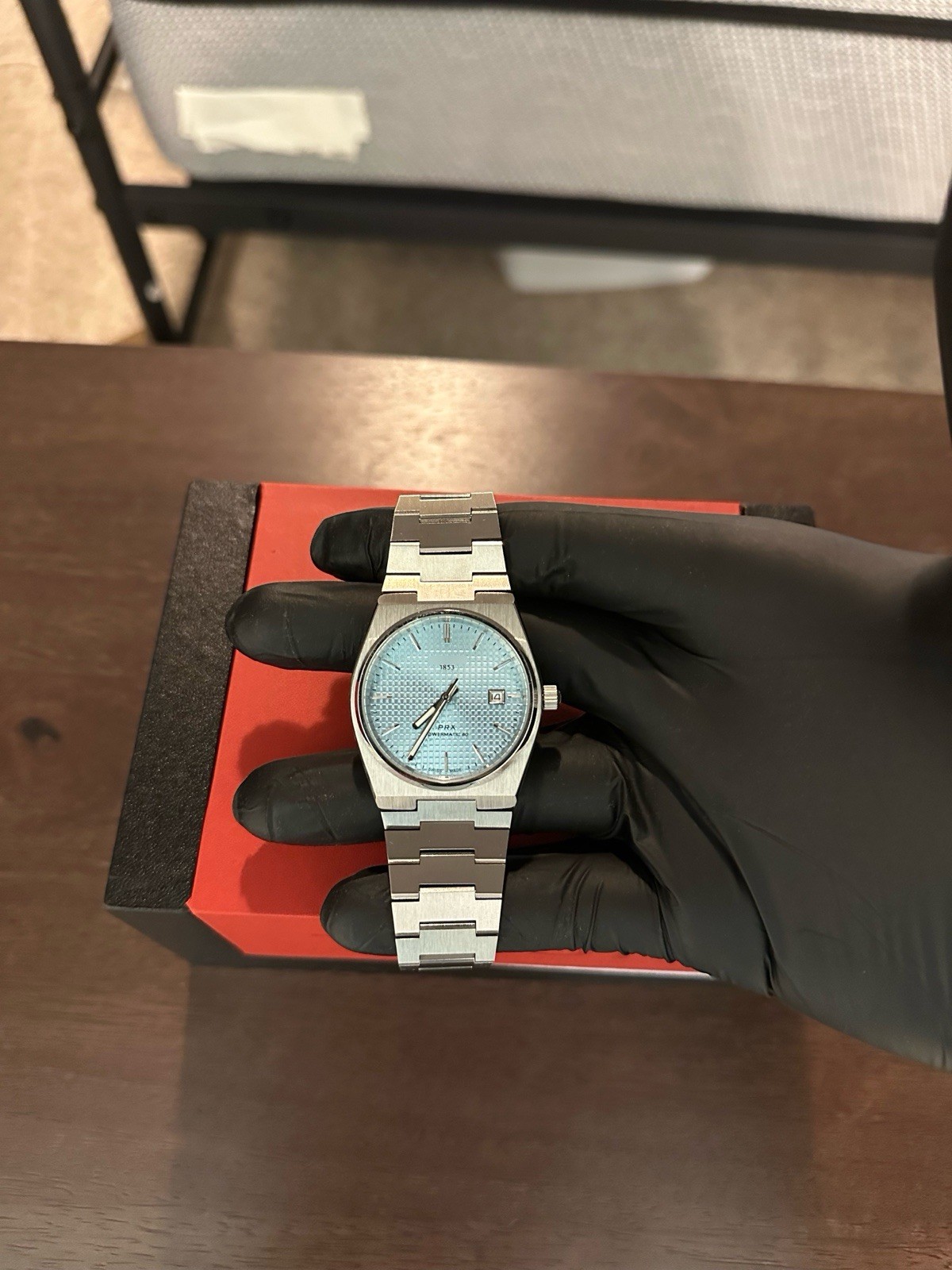 Silver and Blue Luxury Watch 40mm