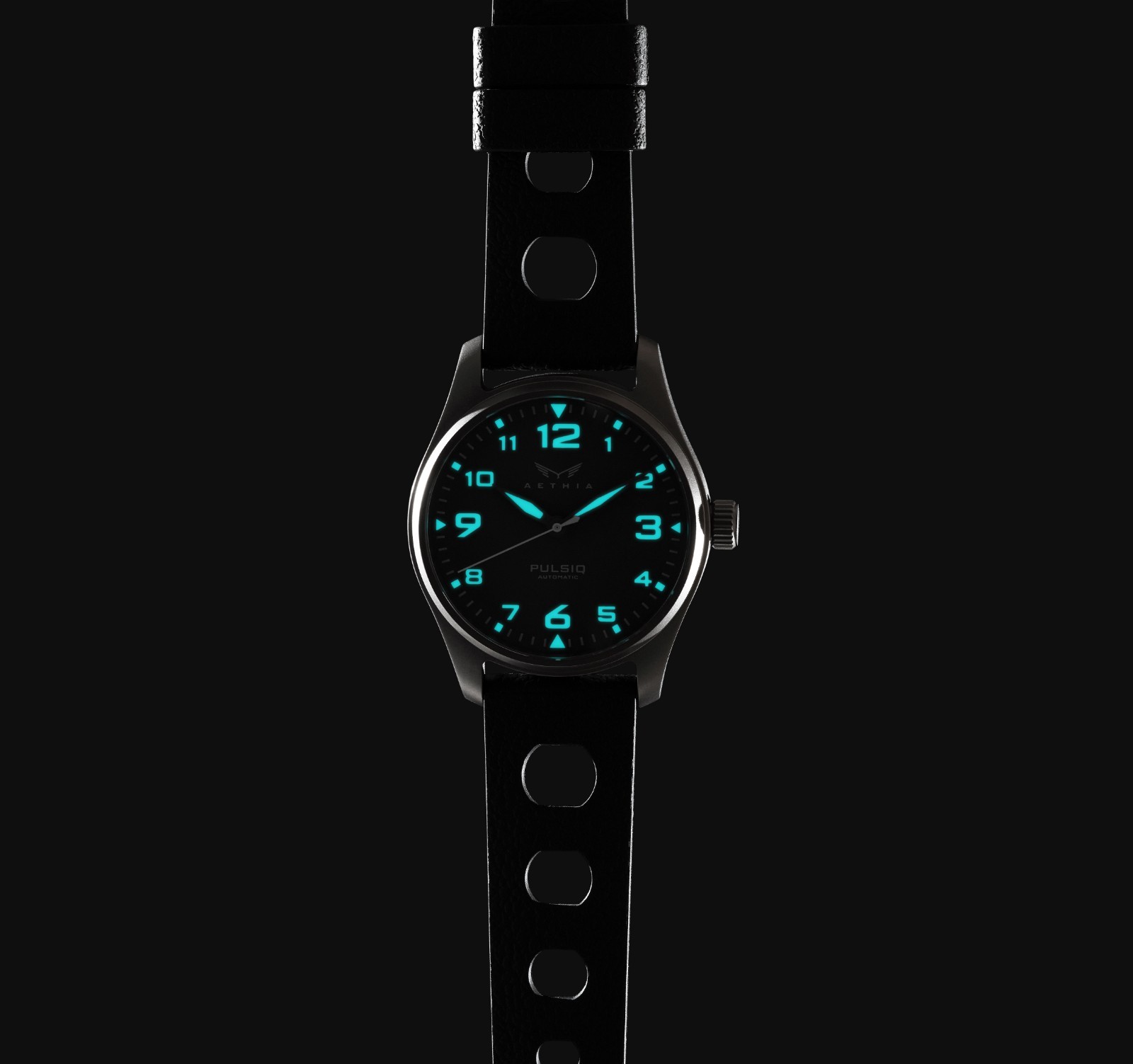 Aethia PULSIQ AAJA201 Automatic Titanium Watch for Men Scrambler Moto Enthusiast