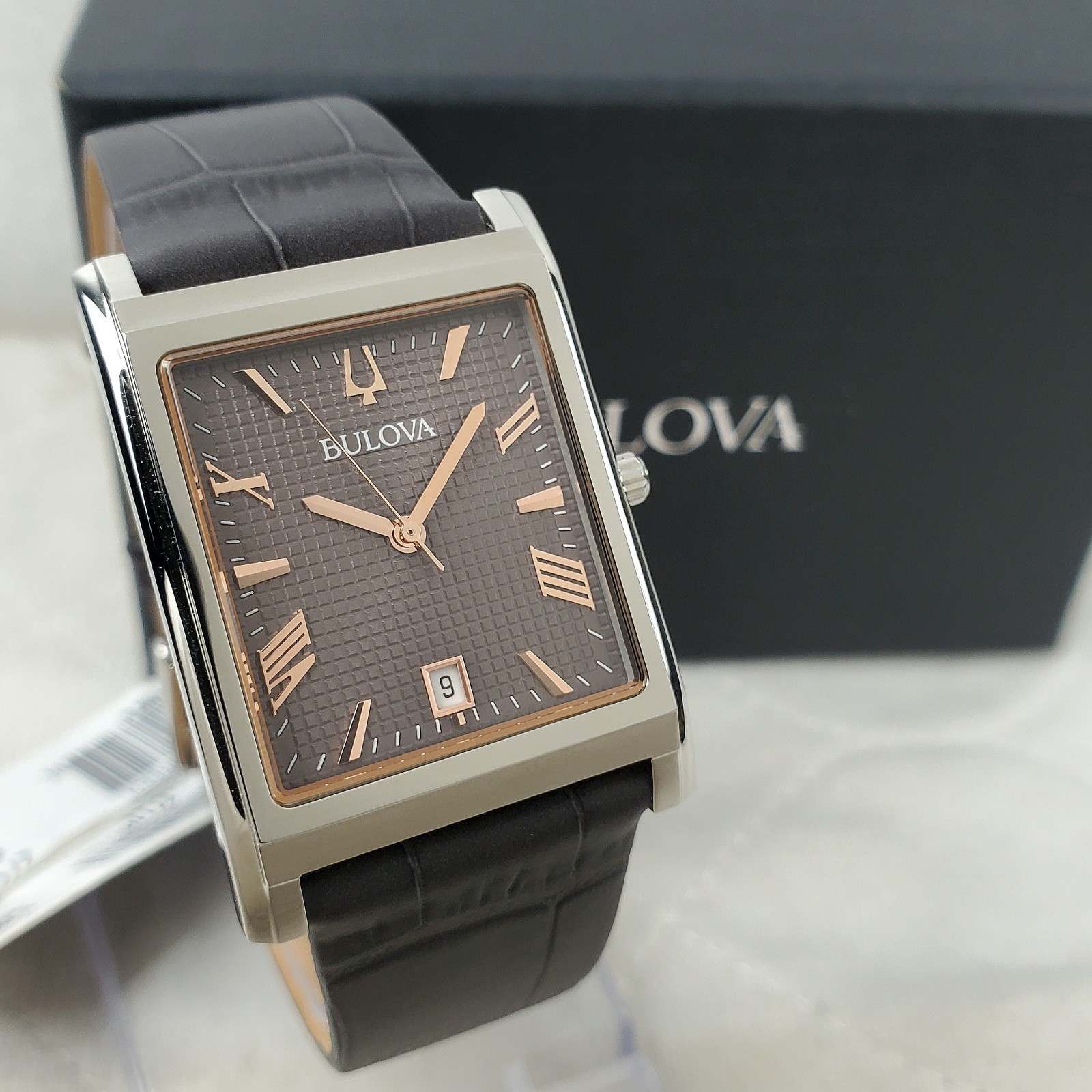 BULOVA SUTTON TANK 96B443 CLASSIC JAPAN BEIGE SAPPHIRE MEN’S WATCH NEW