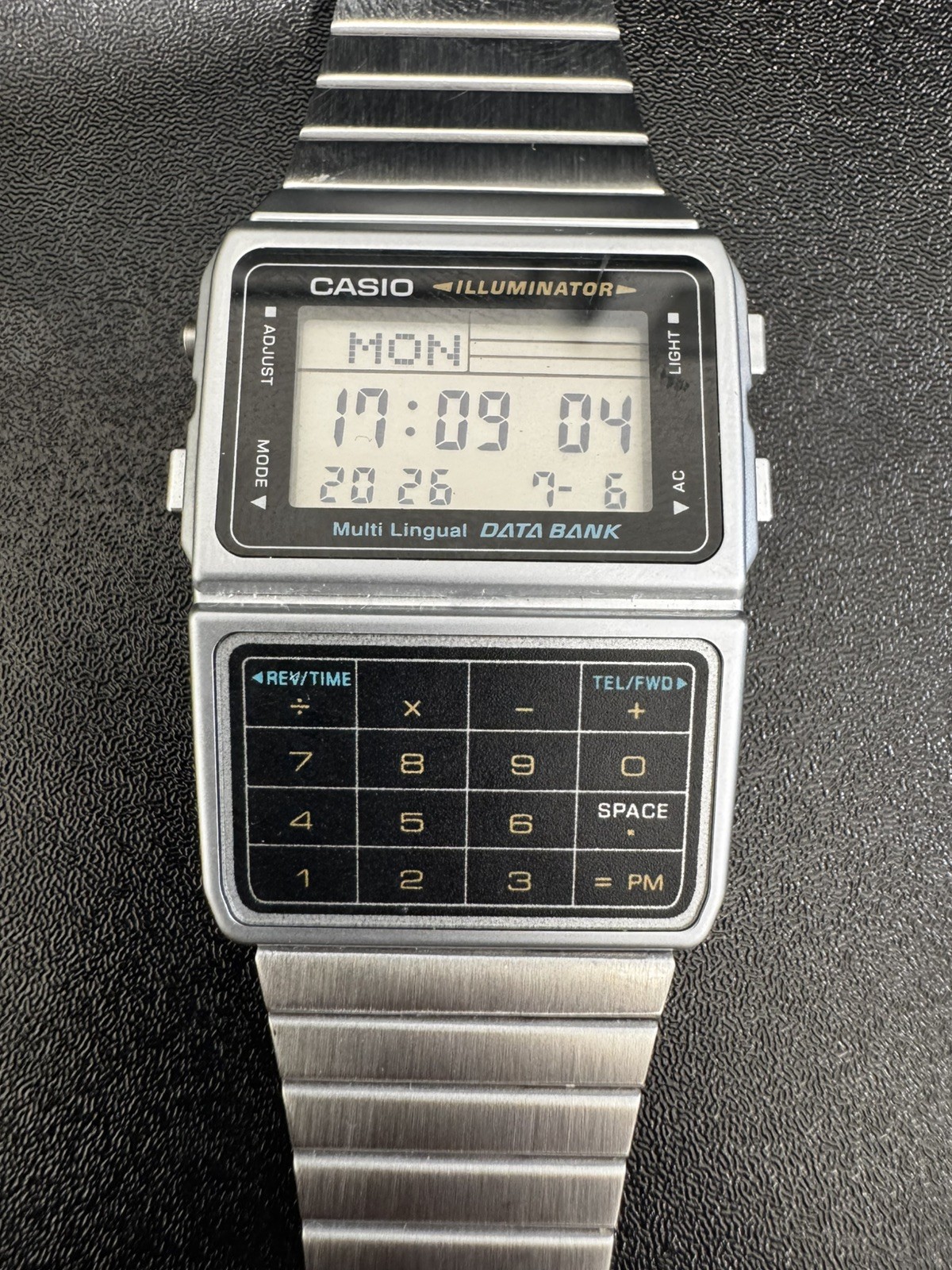 CASIO DBC-611-1VT Data Bank Calculator Digital Watch Silver