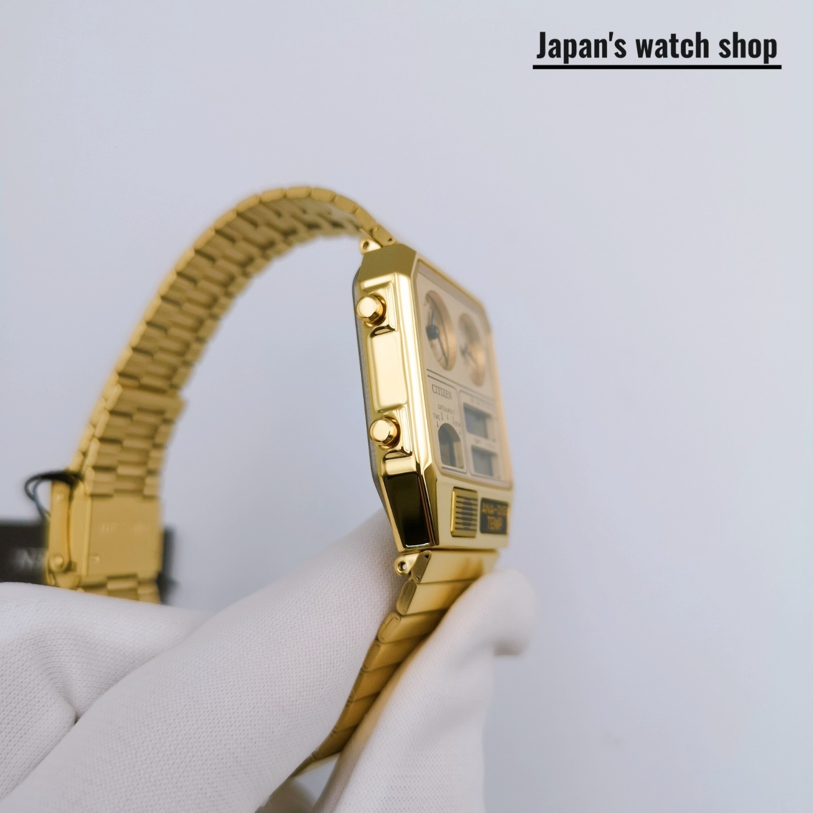 CITIZEN Record Label JG2103-56P Gold Stainless Steel Women’s Watch New in Box