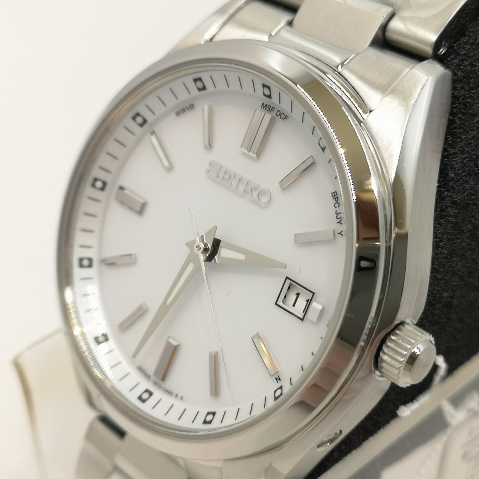 SEIKO Seiko Selection SBTM317 White Solar Atomic Radio Men’s Watch New in Box