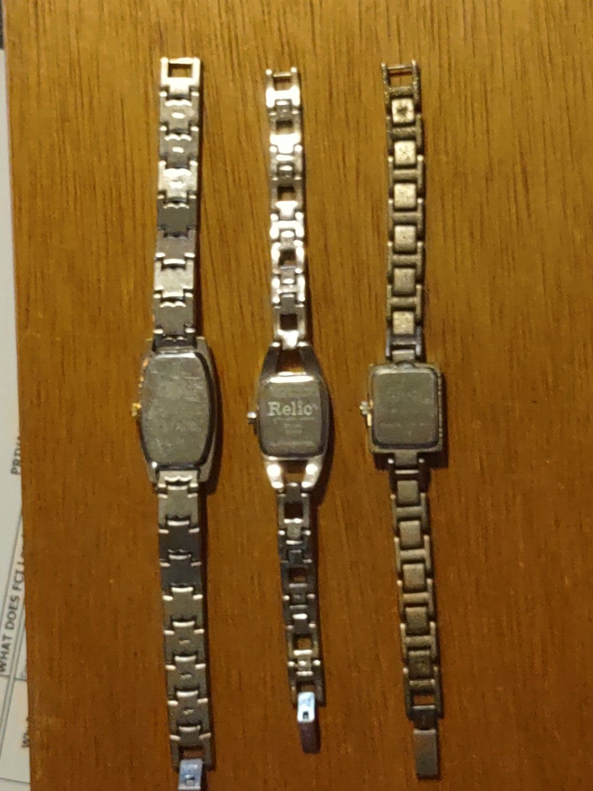 Lot of 3 Name Brand Women’s Formal / Dress Watches, NEW BATTERIES, Used/Nice