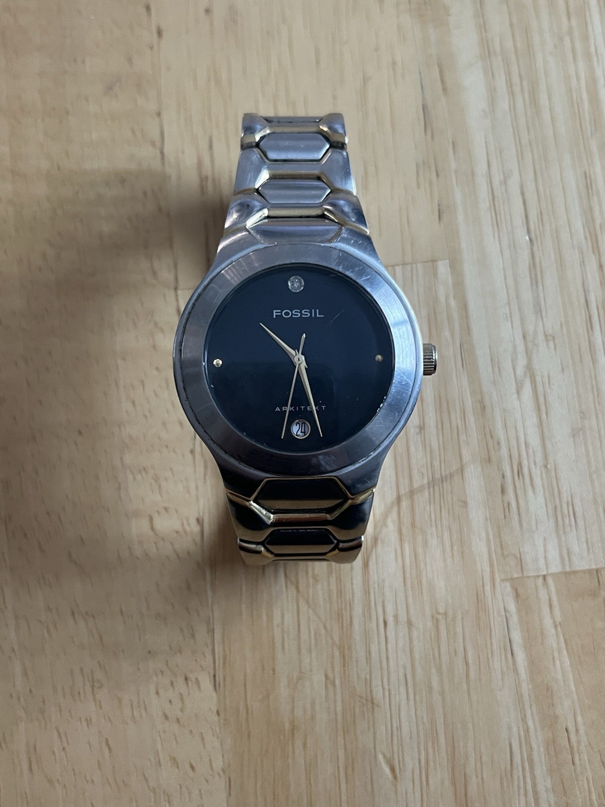 Fossil Arkitekt FS-2696 Analog Quartz Stainless Steel Watch Mens (7” length)