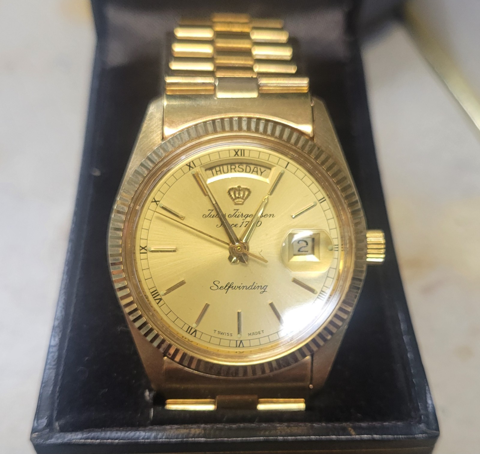 Vintage Jules Jurgensen “President” gold filled Stainless Self-winding Watch