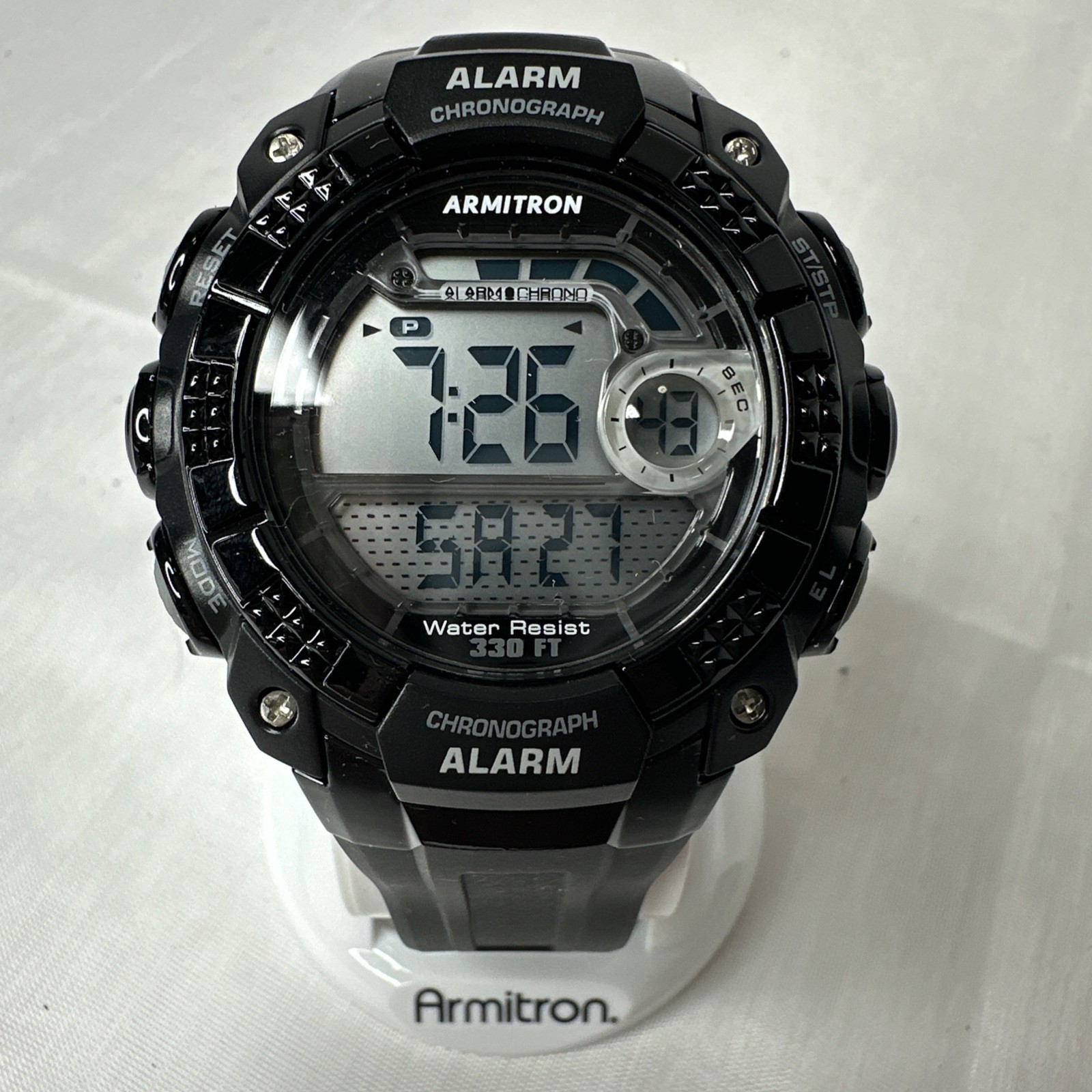 Armitron Digital watch. MD09188. 40/8209. 44mm. Black. New in box.