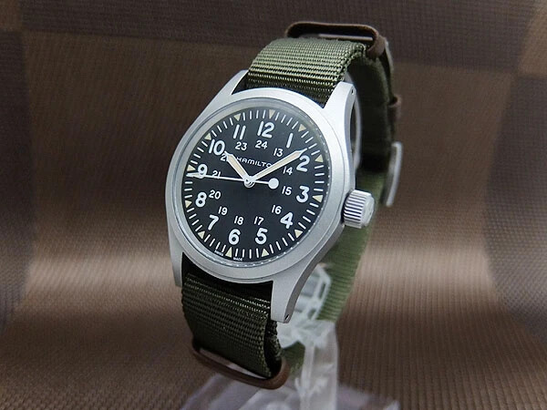 Hamilton Khaki Field Mechanical SS Black Dial Military BOX & Warranty Included