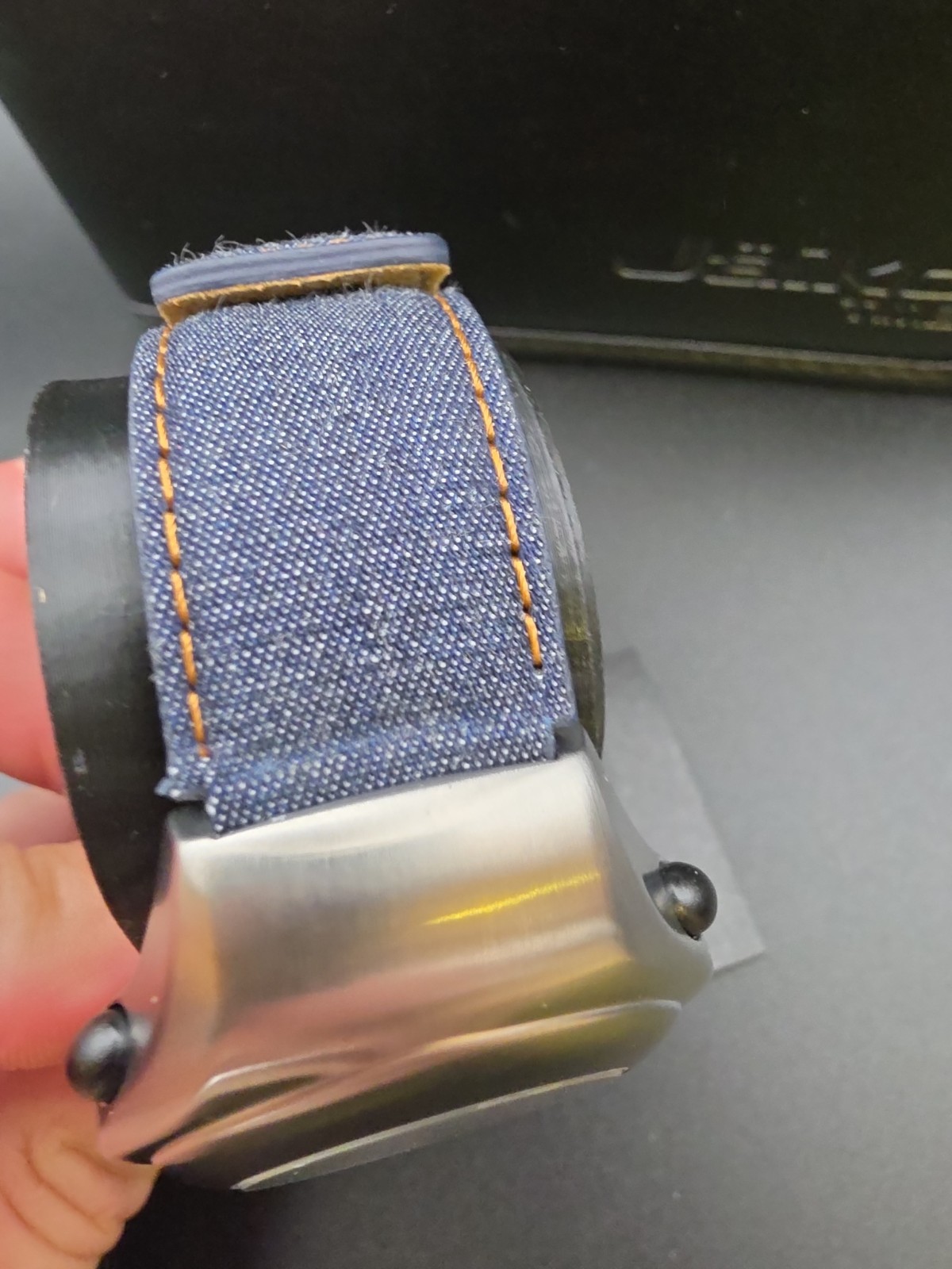 Jaiko Retro Digital LCD Watch BNWT Futuristic UFO Design Denim Strap Unisex