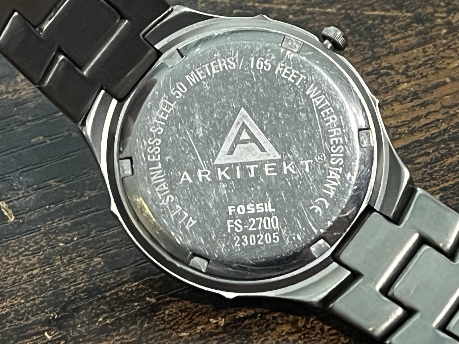 Fossil Arkitekt Men’s Watch Quartz FS-2700 Stainless Two Tone 35mm Collectible