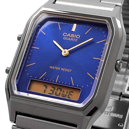 CASIO Vintage AQ-230GG-2A Analog Digital Dual Time Watch Blue Men Japan Y862637