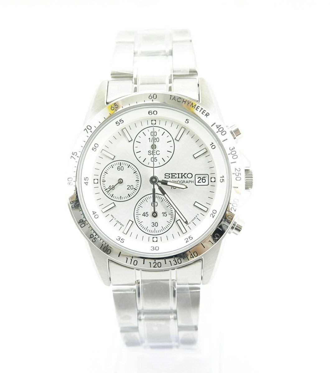 Seiko SND363PC Chronograph 1/20 Sec White Dial Stainless Steel Pre-owned Watch