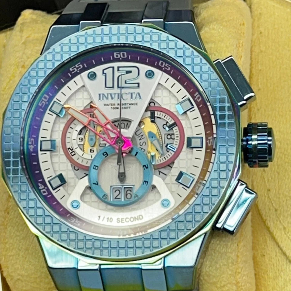 Invicta Speedway Chronograph Flame Fusion Crystal Watch #37960 New In Box