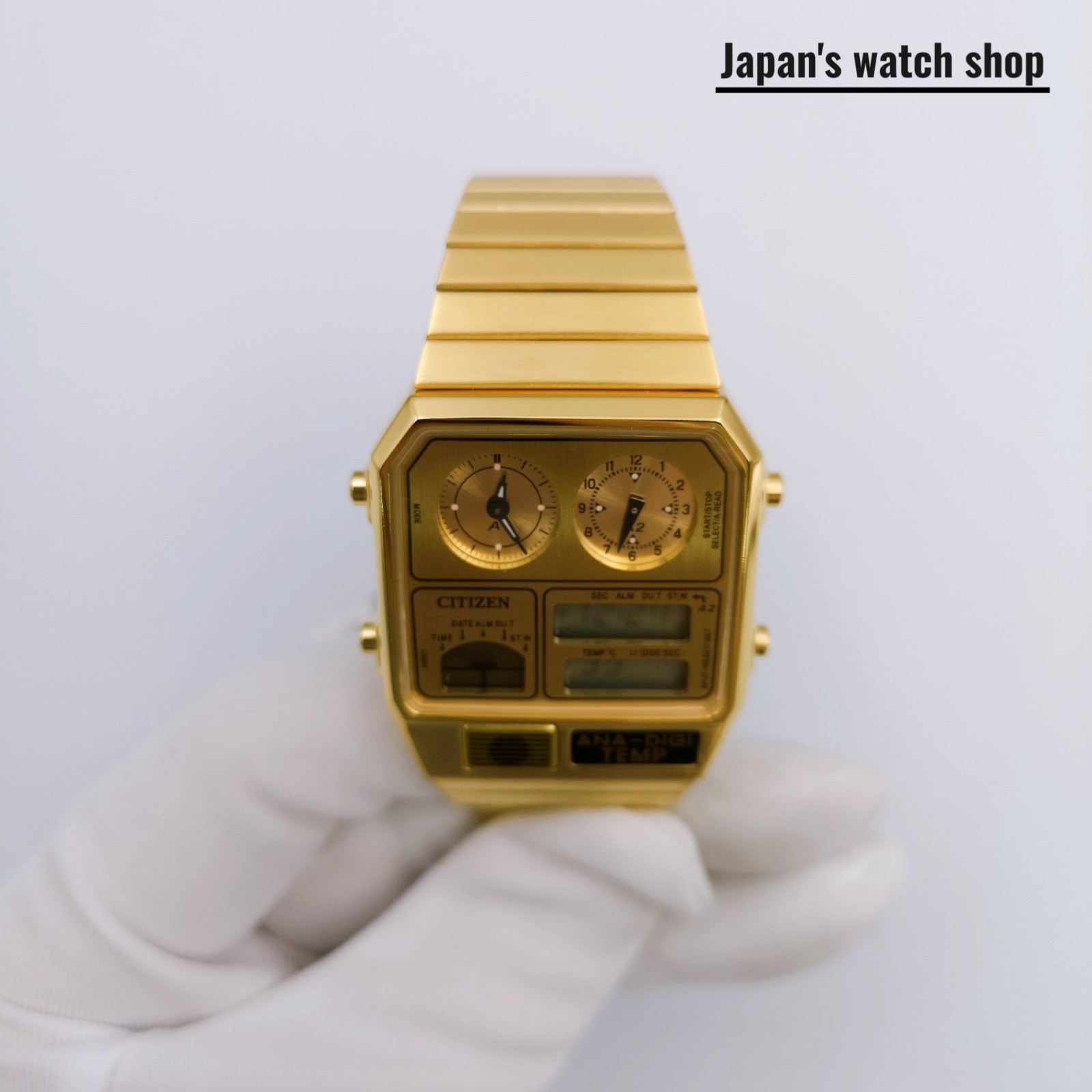 CITIZEN Record Label JG2103-56P Gold Stainless Steel Women’s Watch New in Box