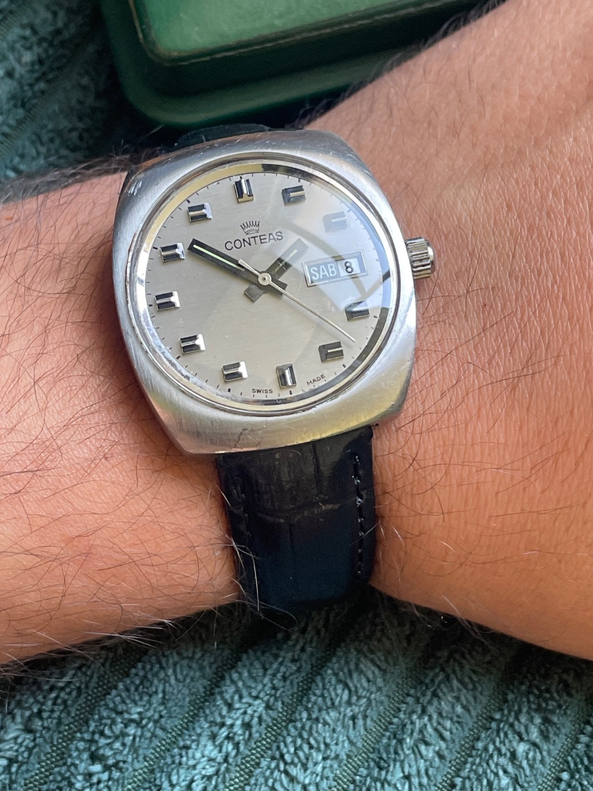 Conteas Automatic Day-Date Vintage Watch – ETA 2688 original box/price tag