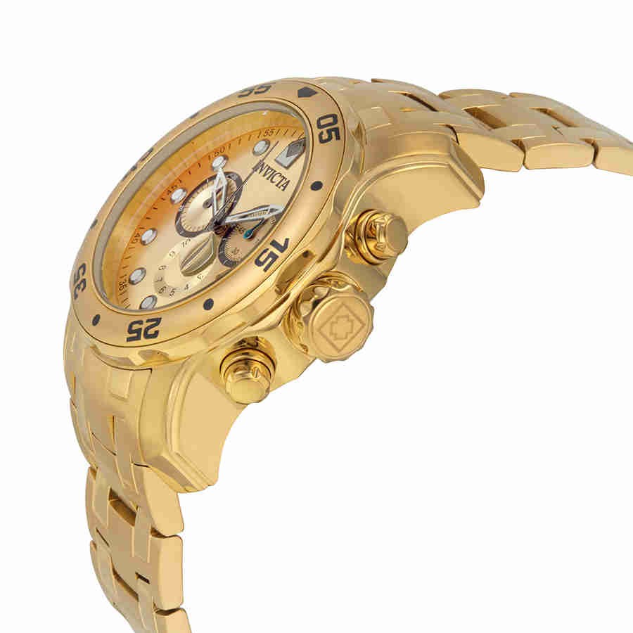 Invicta Scuba Pro Diver Chronograph Gold Dial Gold-tone Men’s Watch 0074