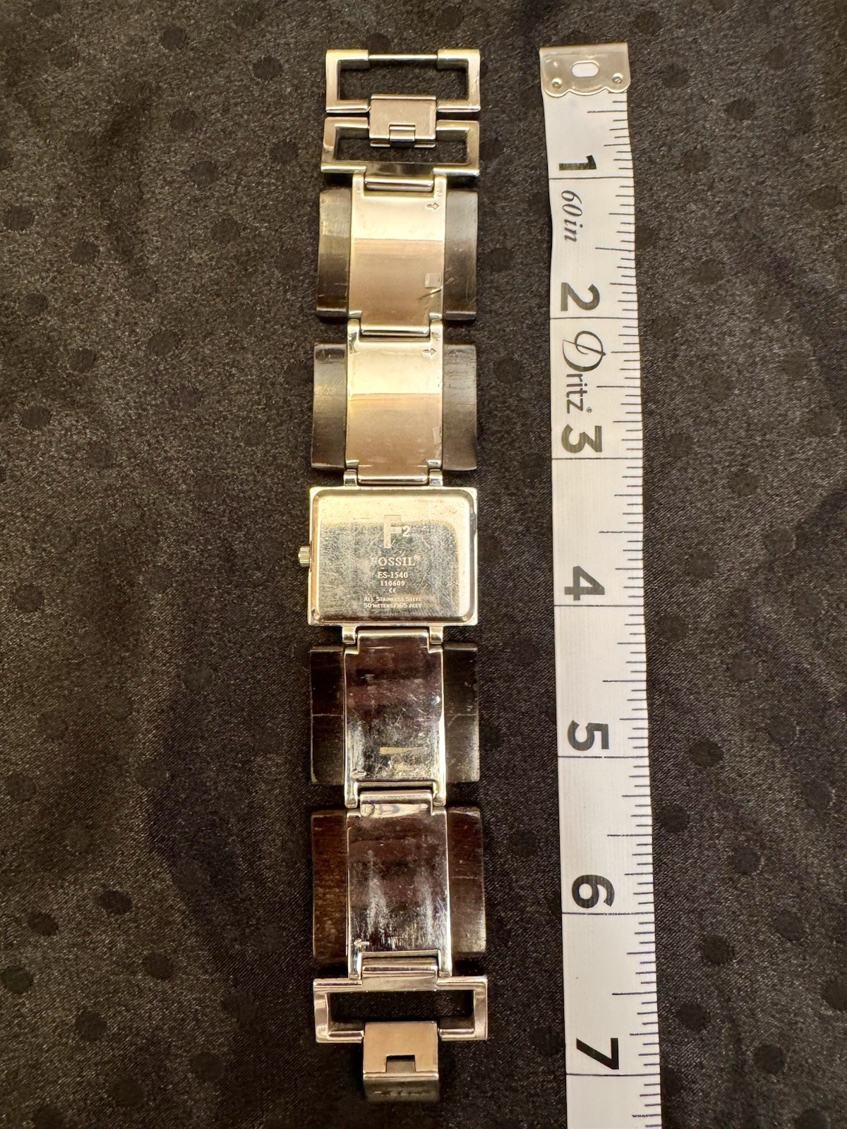 Fossil F2 Women’s 28mm Rectangle Brown Dial Stainless Bracelet Quartz 50m
