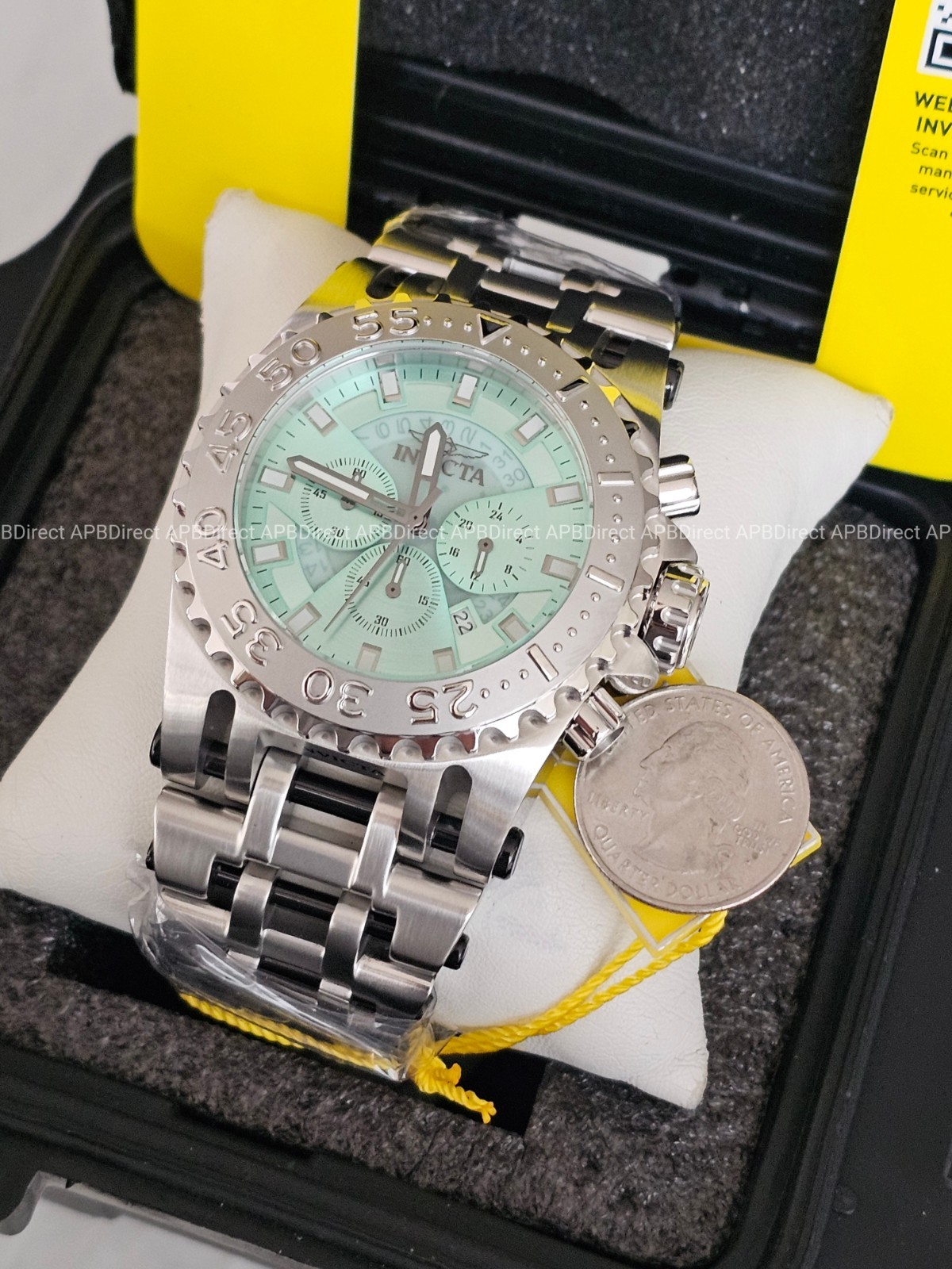 Invicta – CHAOS – Coalition Forces – TURQUOISE Blue 50mm Chronograph Mens Watch