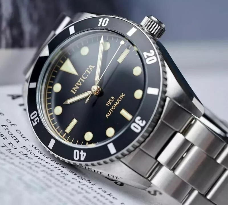 RARE NEW Invicta Men’s 40mm 1953 PRO DIVER AUTOMATIC NH35A BLACK DIAL SS Watch
