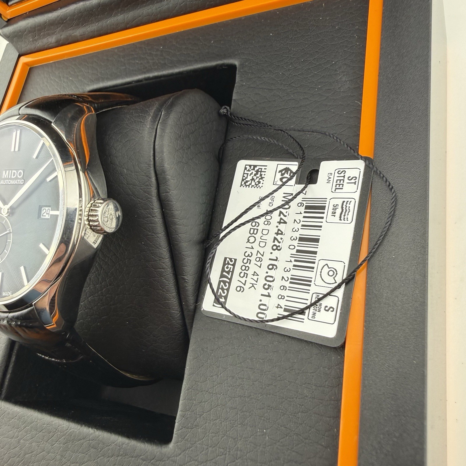 Mido Belluna II 25J Swiss Automatic Watch M024.428A Box & Hang Tag