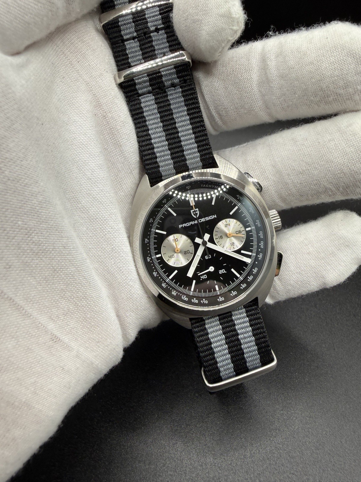 Pagani Design PD-1782 Chronograph Quartz Watch Sapphire Crystal 43mm NATO Strap