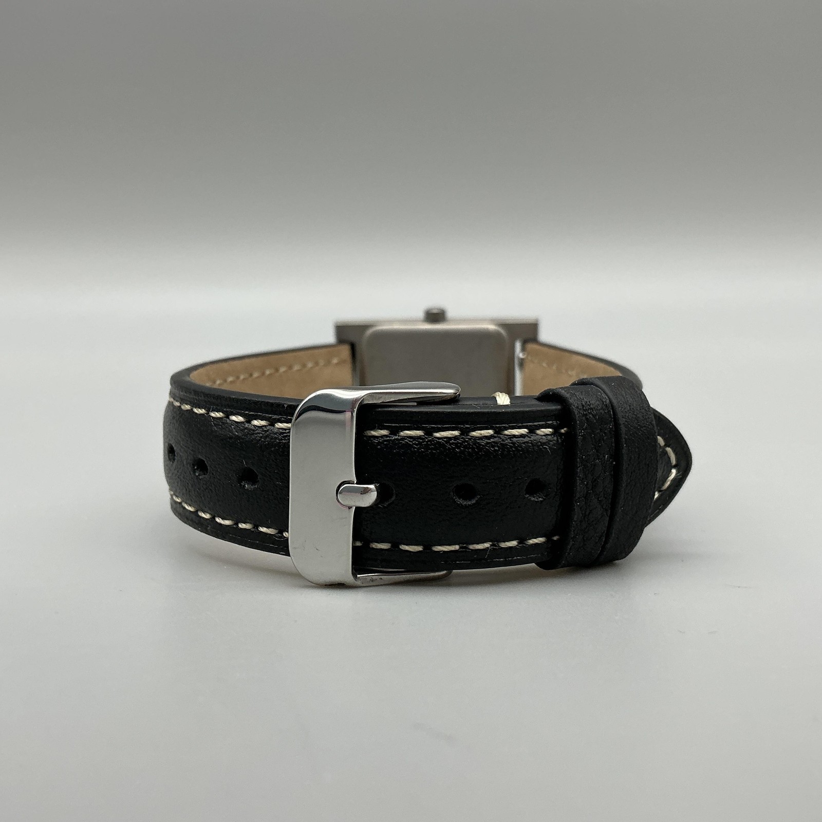 Boccia Womens Watch 25mm Titanium Silver Gold Tone Black Leather New Battery