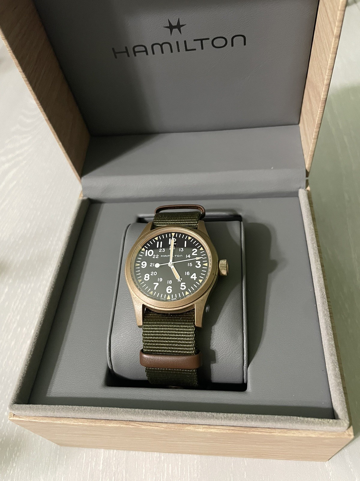 Hamilton Khaki Field Mechanical Bronze – Black Dial – H69459530 Full Set