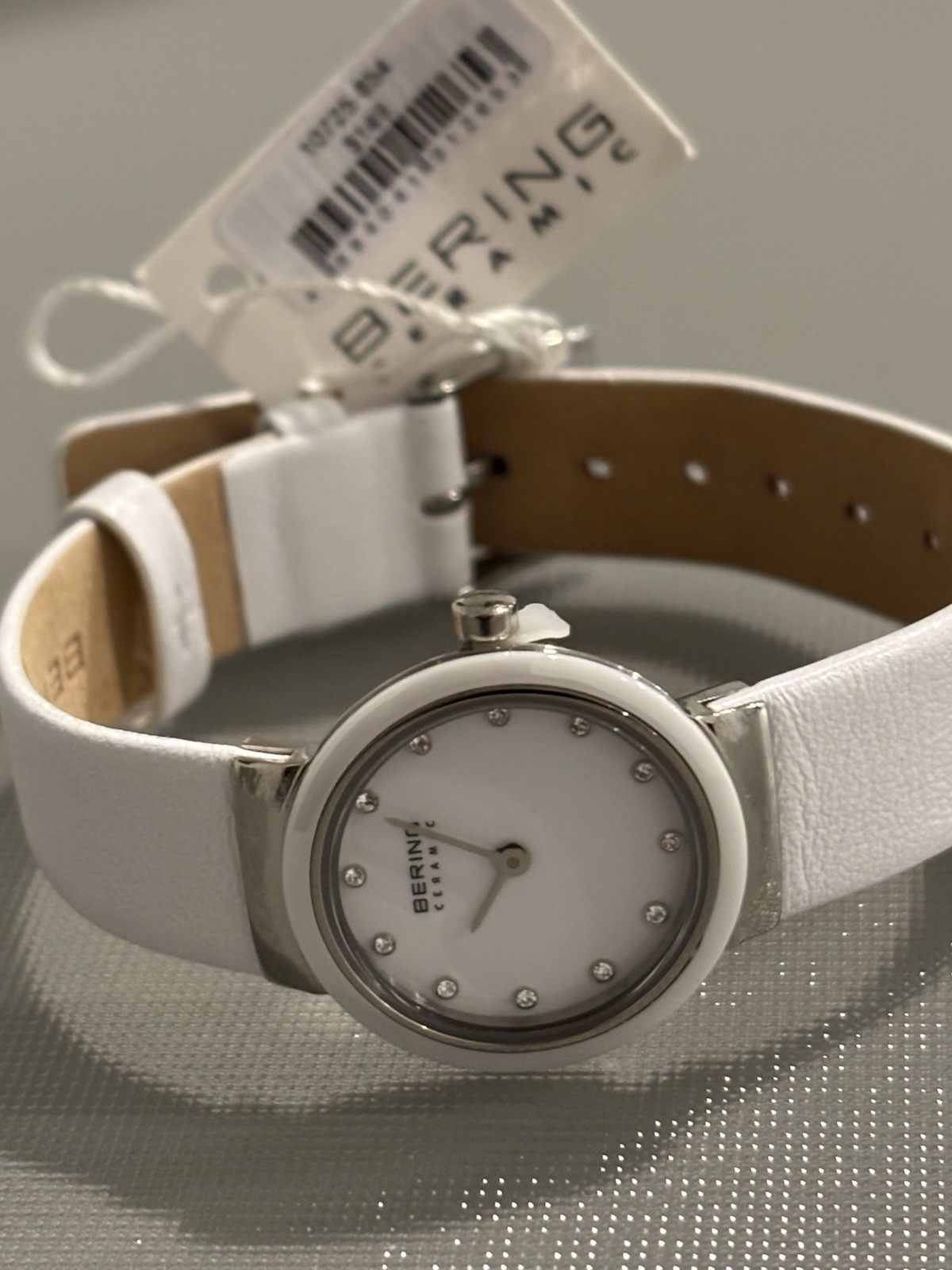 Ultra Slim Watch by Bering – Ceramic Bezel-Sapphire Glass-Swarovski Crystals NEW