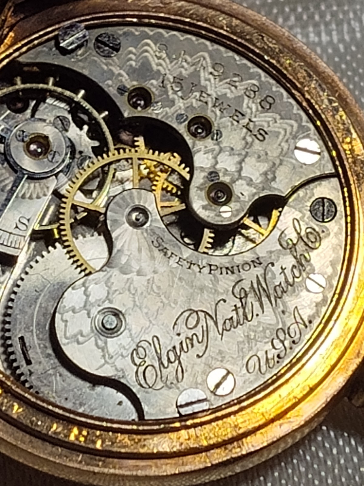 1899 Elgin National Watch Co. Grade-130 Gold Filled Pocket Watch 15 Jewels Works