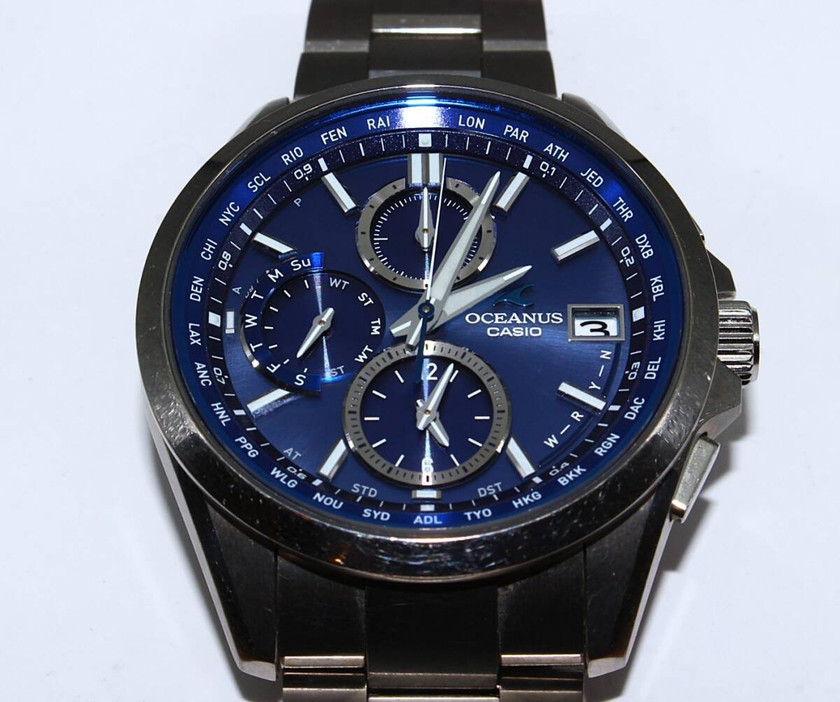VRW 1990 Watch CASIO OCW T2600 2A2JF OCEANUS BL Dial Men s Solar Working Item