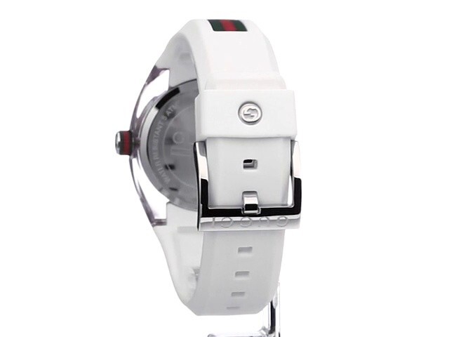 Gucci Sync L Silver Dial White Rubber Strap Women’s Watch – YA137302