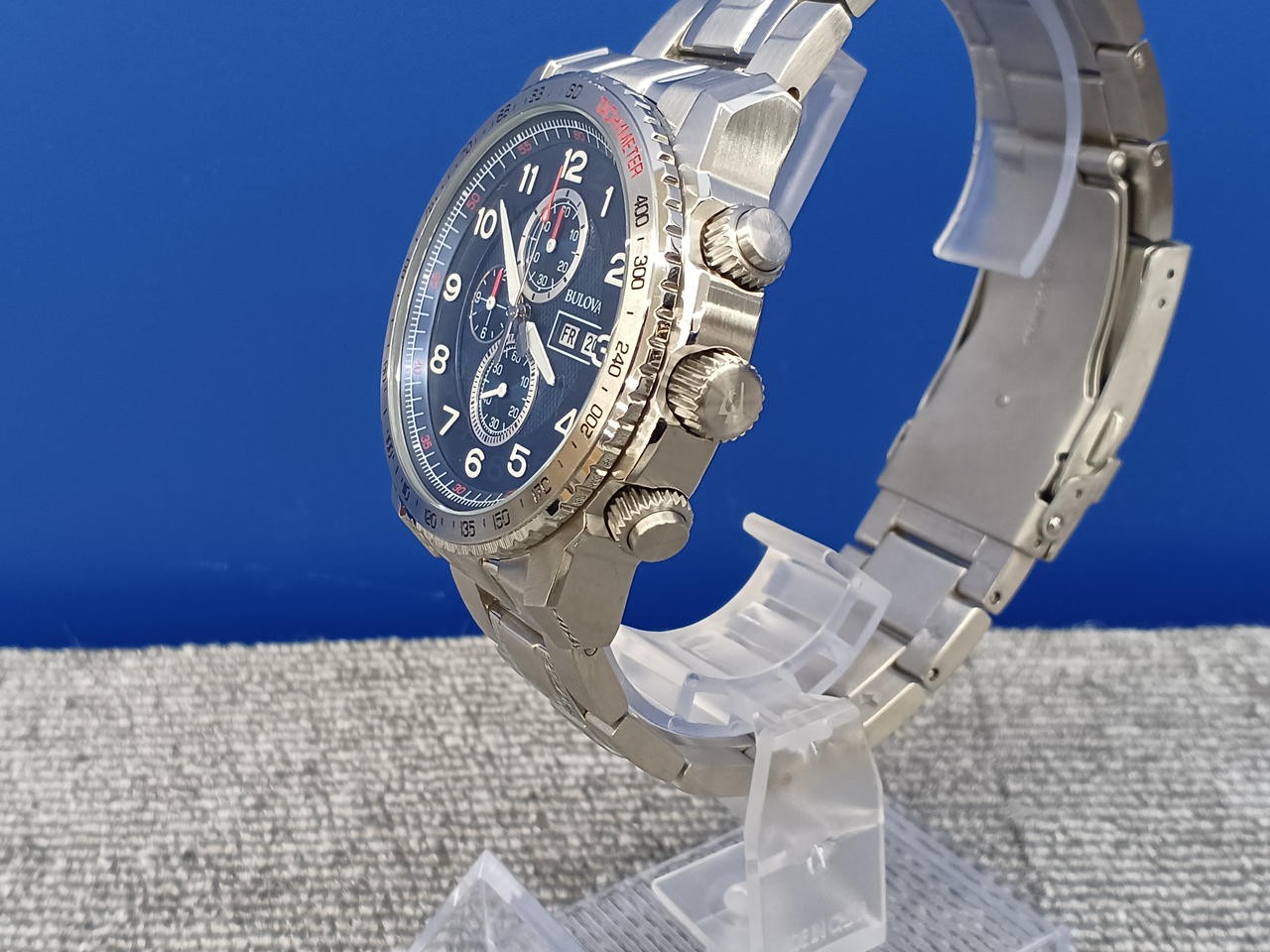 BULOVA Marine Star 96C121 Quartz Men’s Wristwatch Box Water Resistant